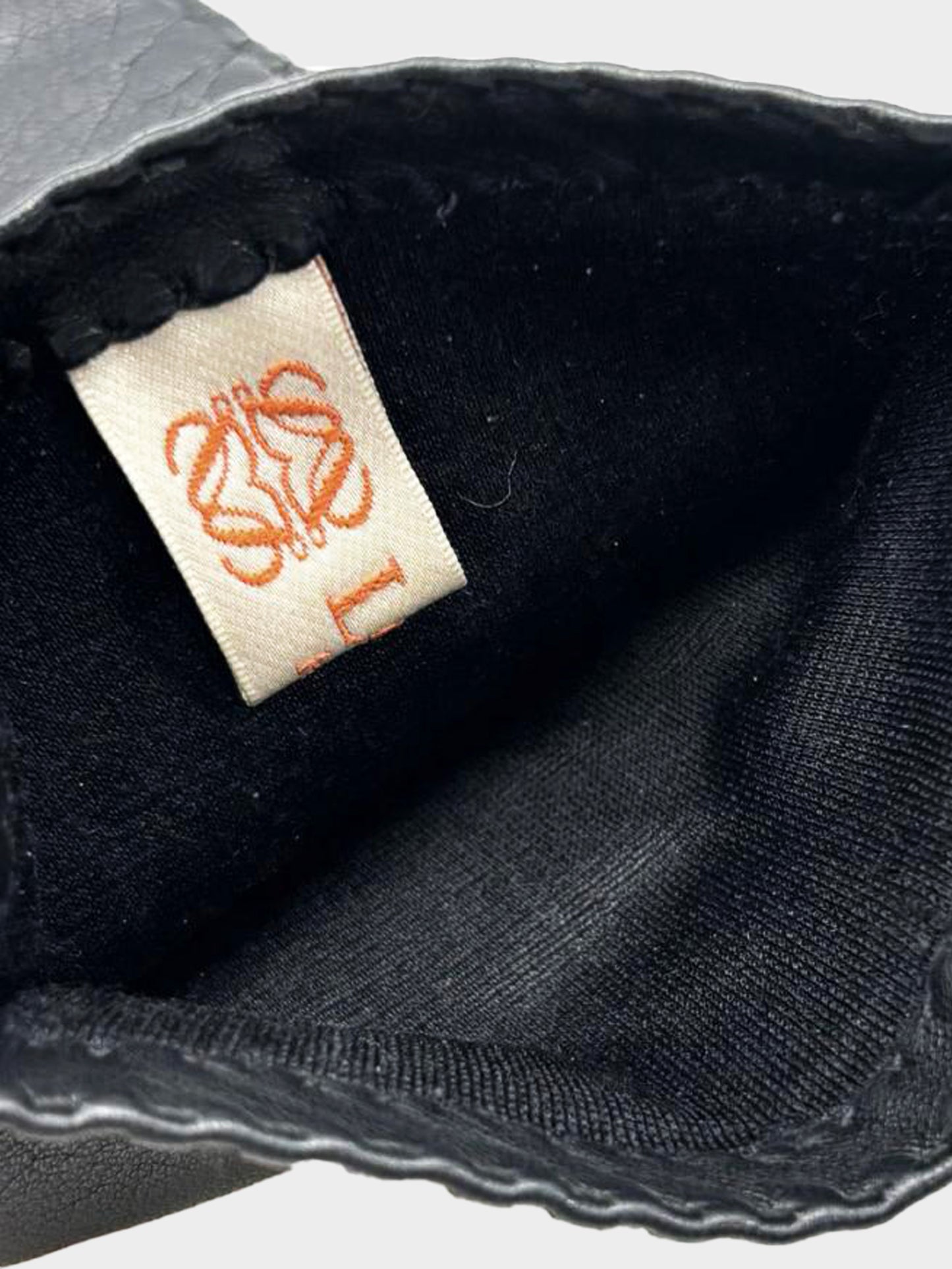 Loewe 2000s Black Leather Anagram Leather Gloves