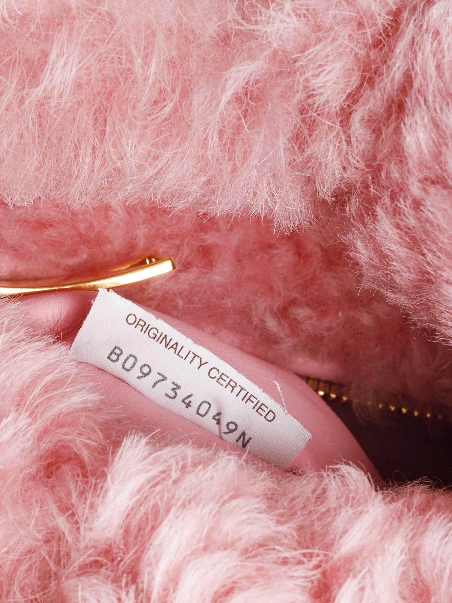 Bottega Veneta 2022 Light Pink Shearling Mini Jodie Bag