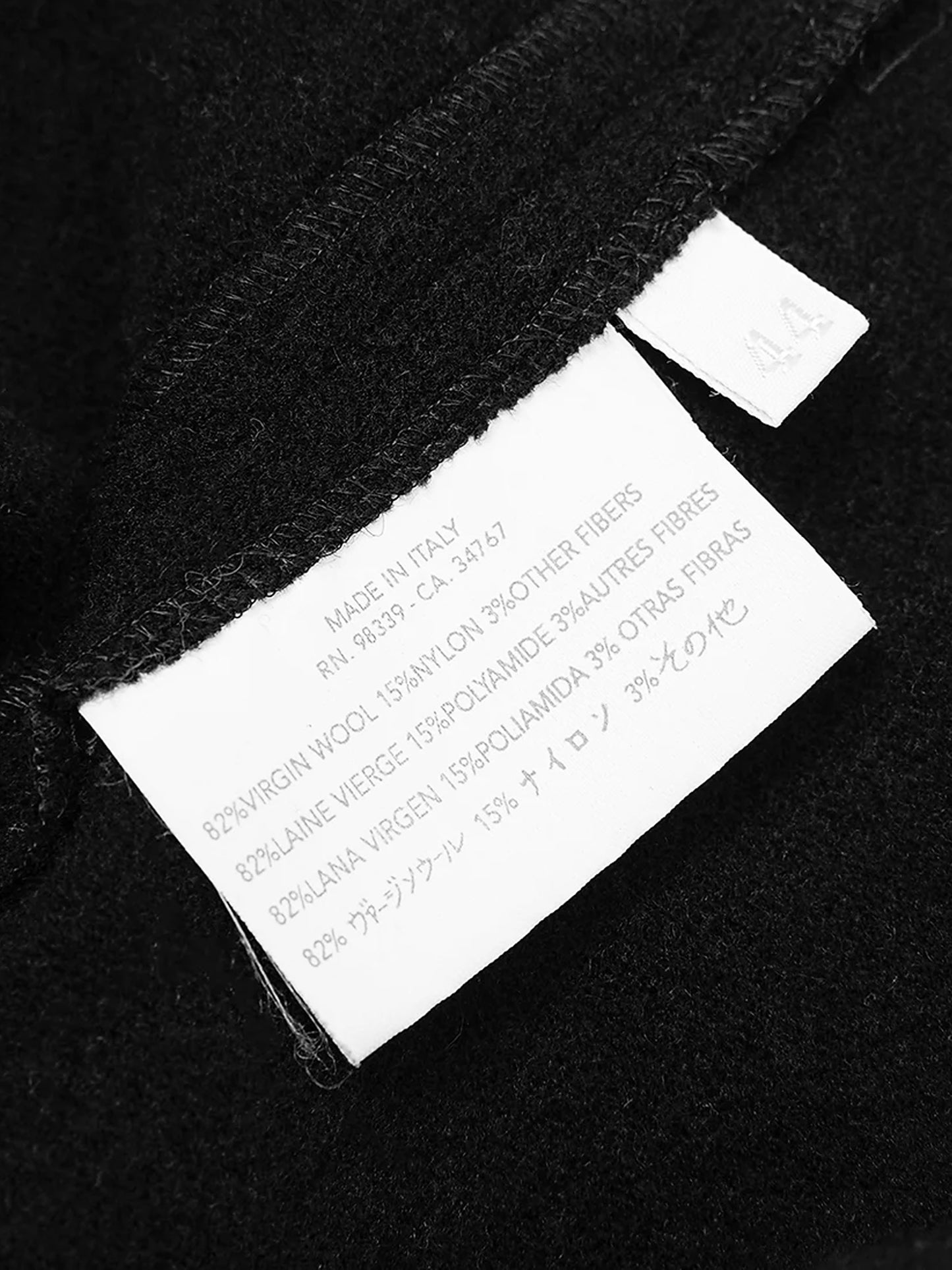 Miu Miu FW 1999 Black Virgin Wool Blend Dress