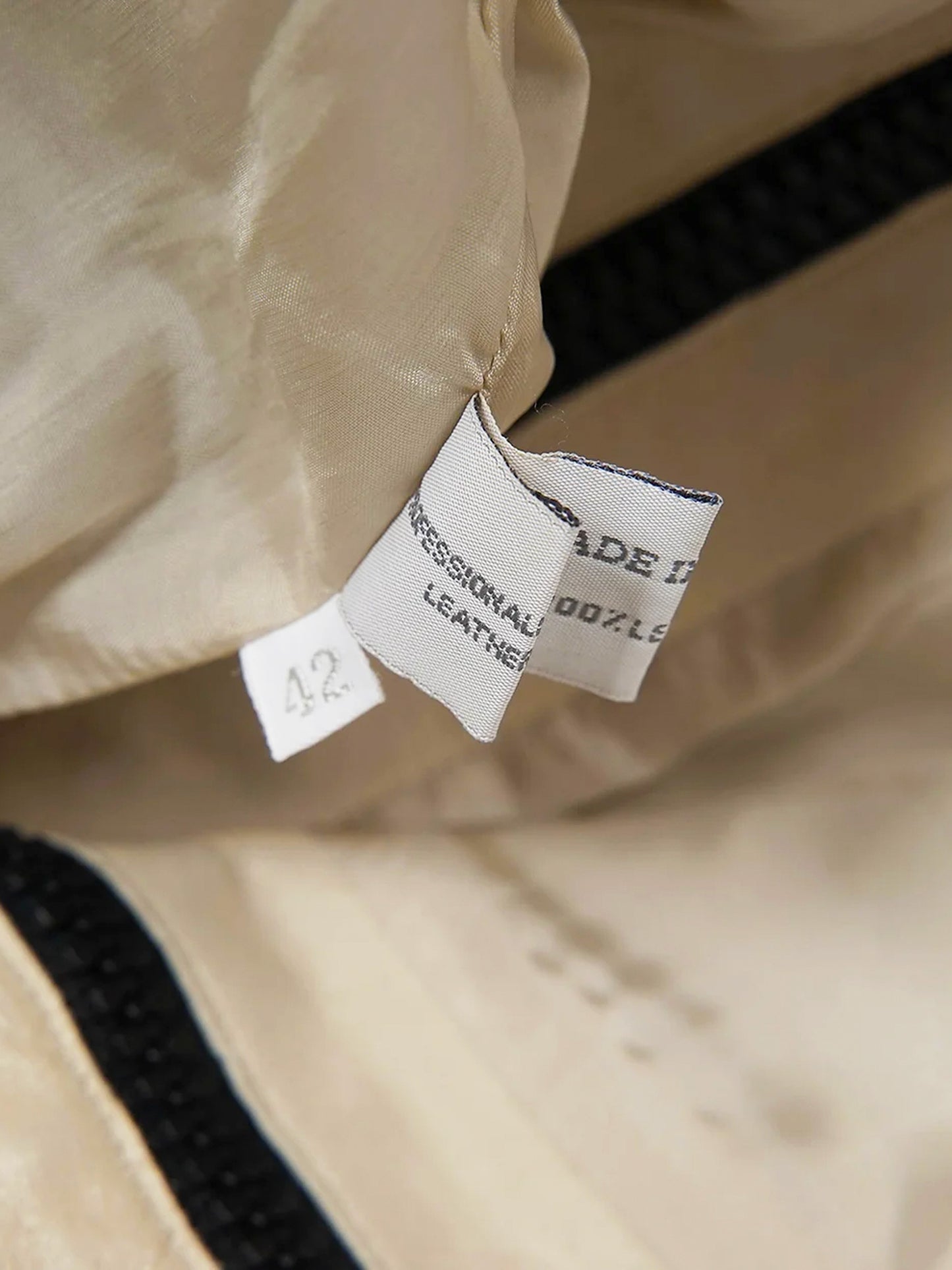 Miu Miu SS 2000 Beige Leather Jacket and Skirt Set