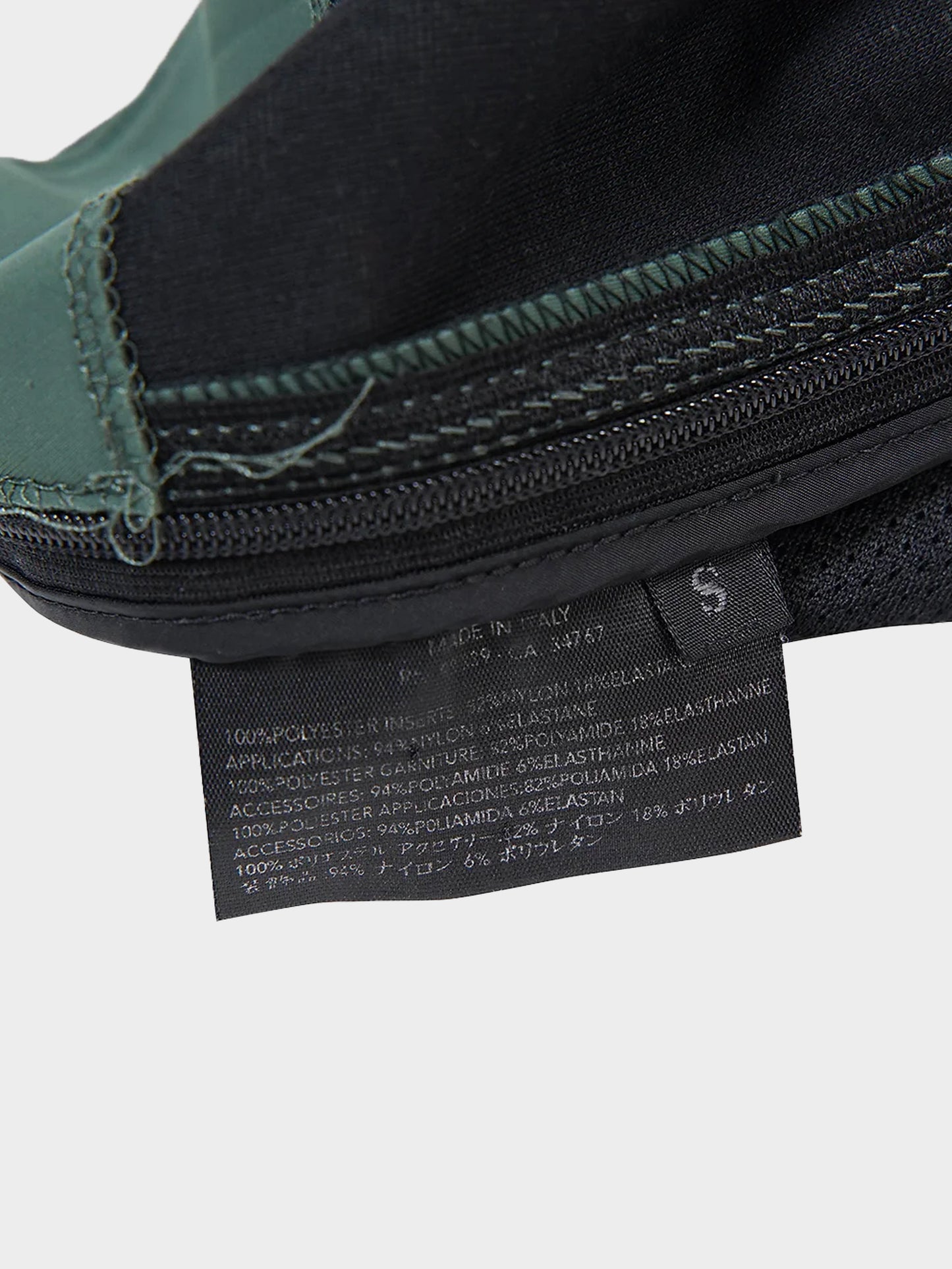 Prada Sport 1999 Black and Green Fleece Skirt