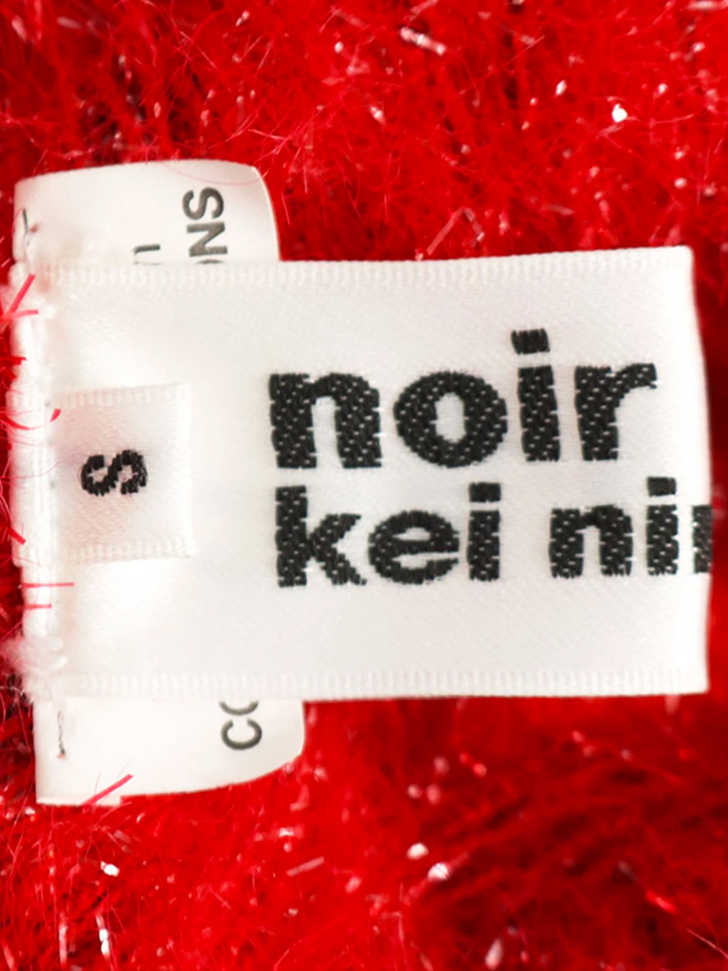 Comme des Garçons x Noir Kei Ninomiya AW 2023 Red Knitted Floral Harness