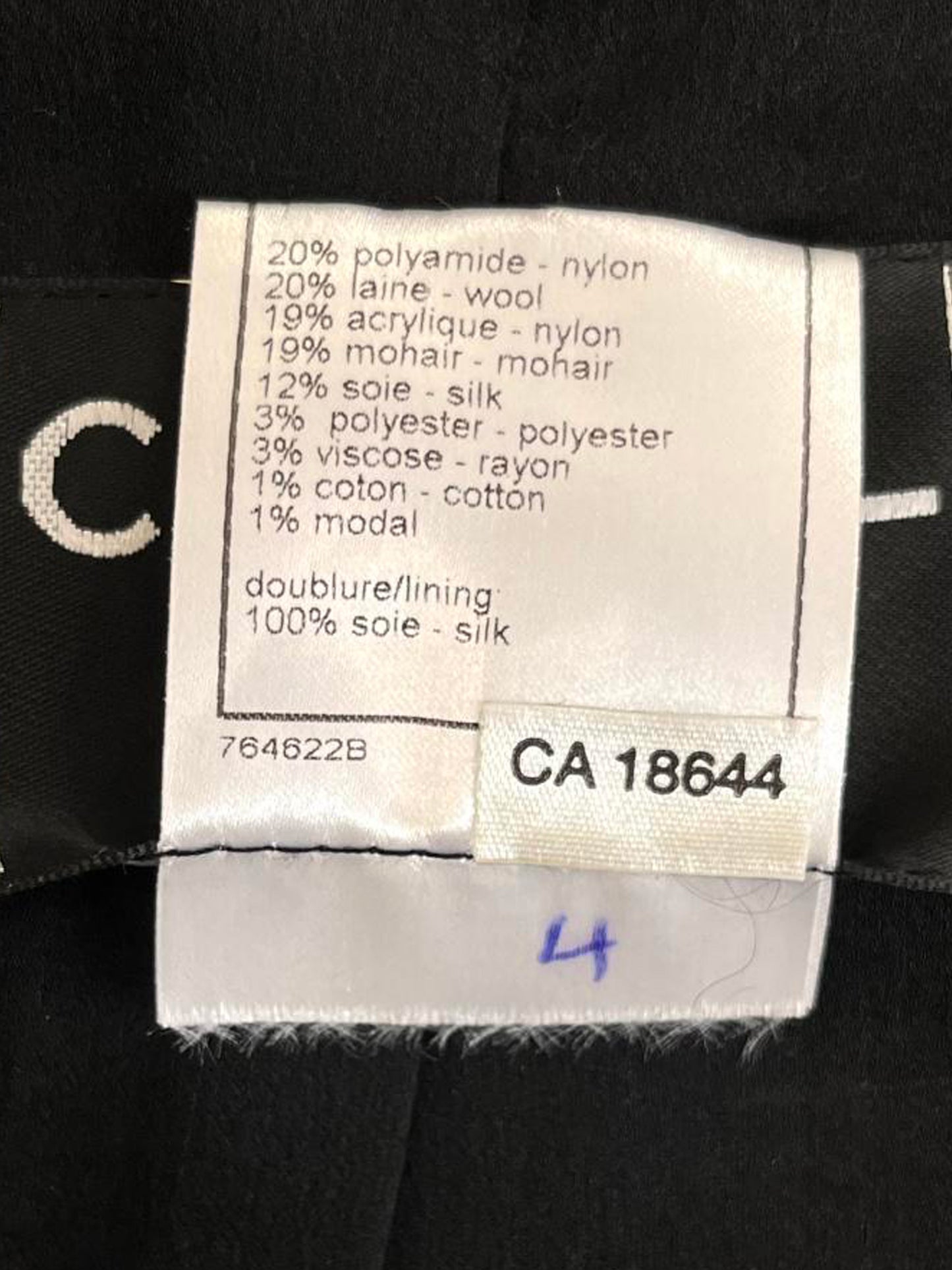 Chanel 2000s Black Boucle Wool Belted Jacket