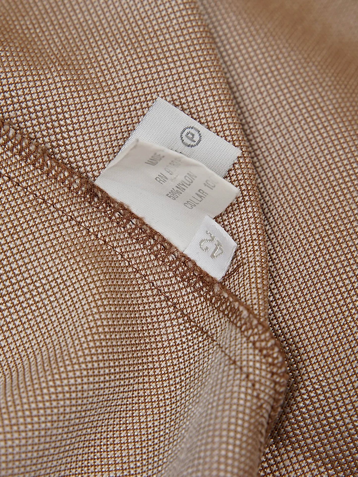 Miu Miu SS 2000 Brown Nylon Contrast Stitching Jacket