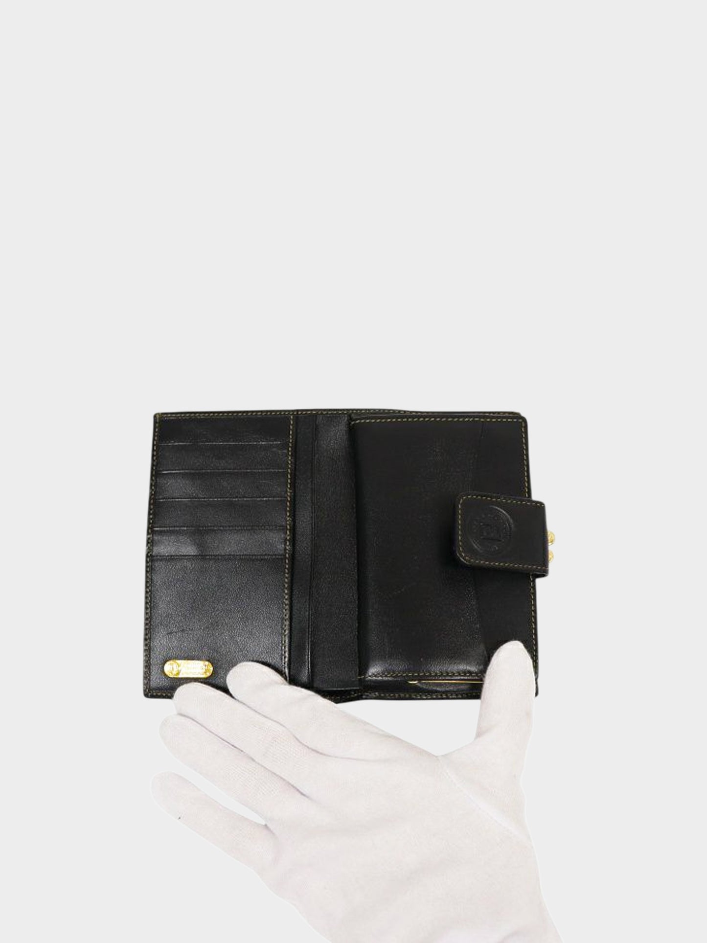 Fendi 1990s Pecan Coated Canvas Wallet