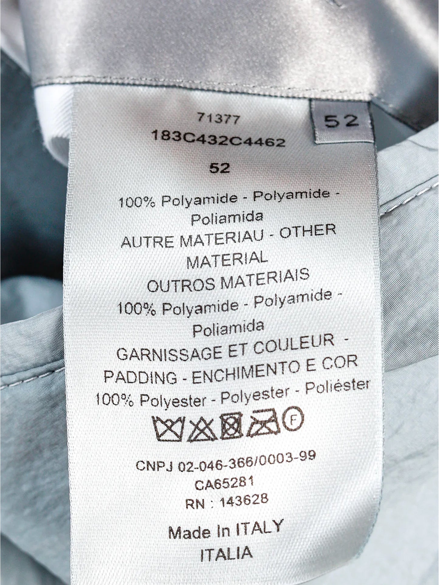 Christian Dior 2020s Light Blue Nylon Oblique Reversible Bomber Jacket
