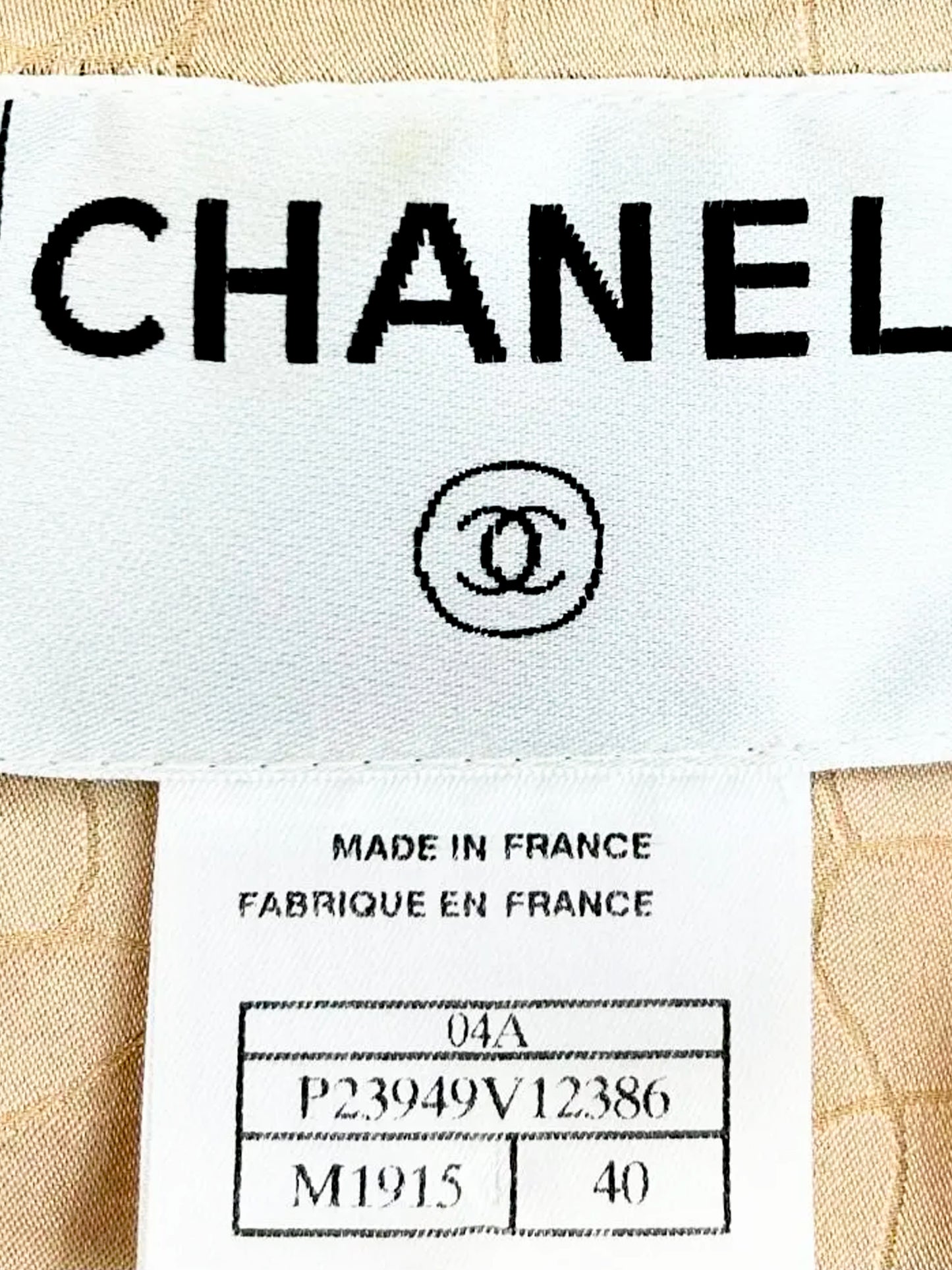 Chanel FW 2004 Gold Tweed Sequin Embellished Jacket and Skirt Set