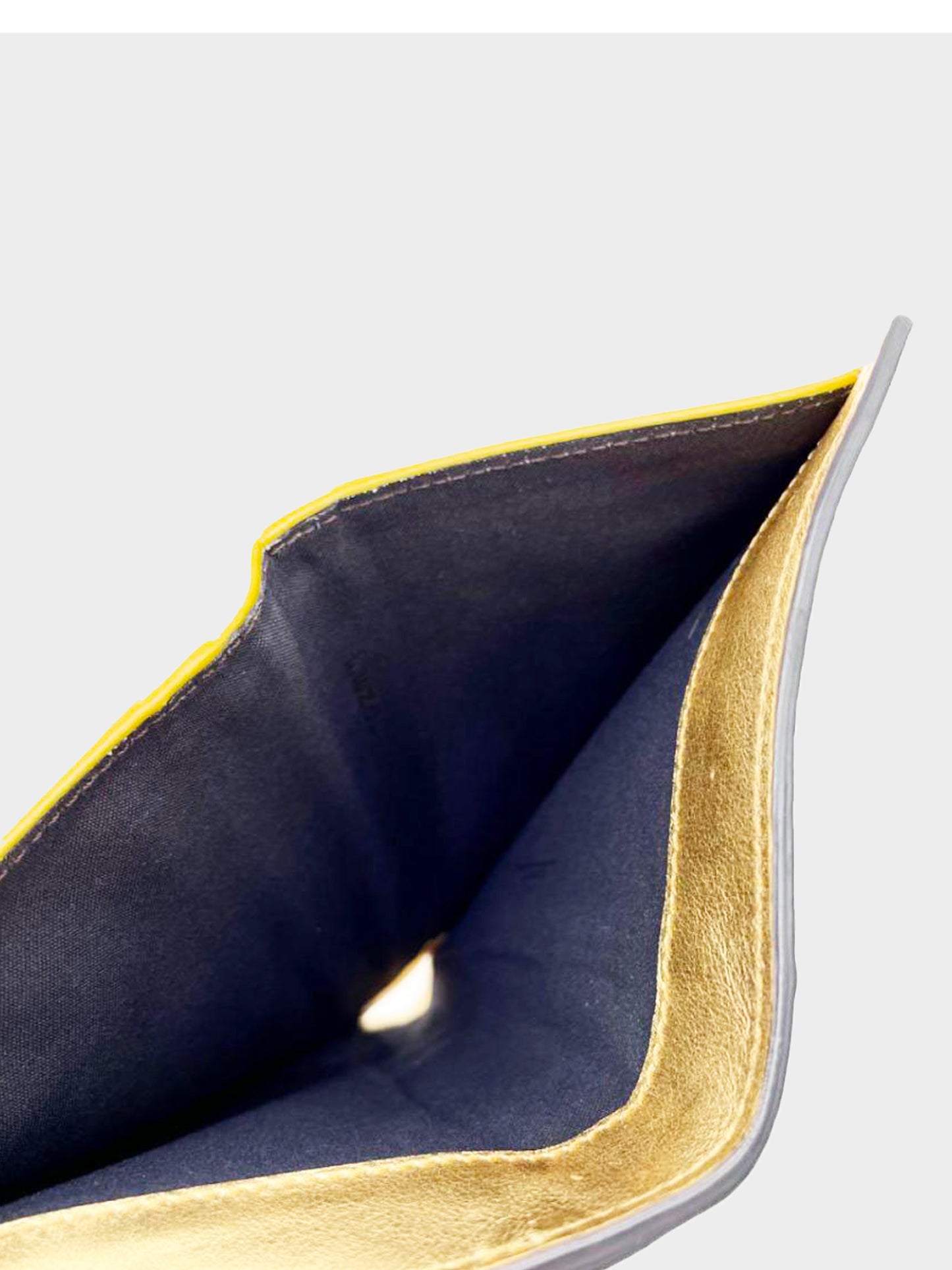 Fendi 2020s Embossed FF Metallic Leather Wallet