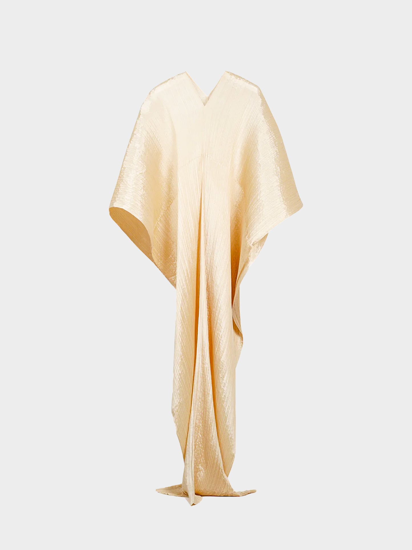Issey Miyake Pleats Please 2000s Beige Madame-T Cape Shawl