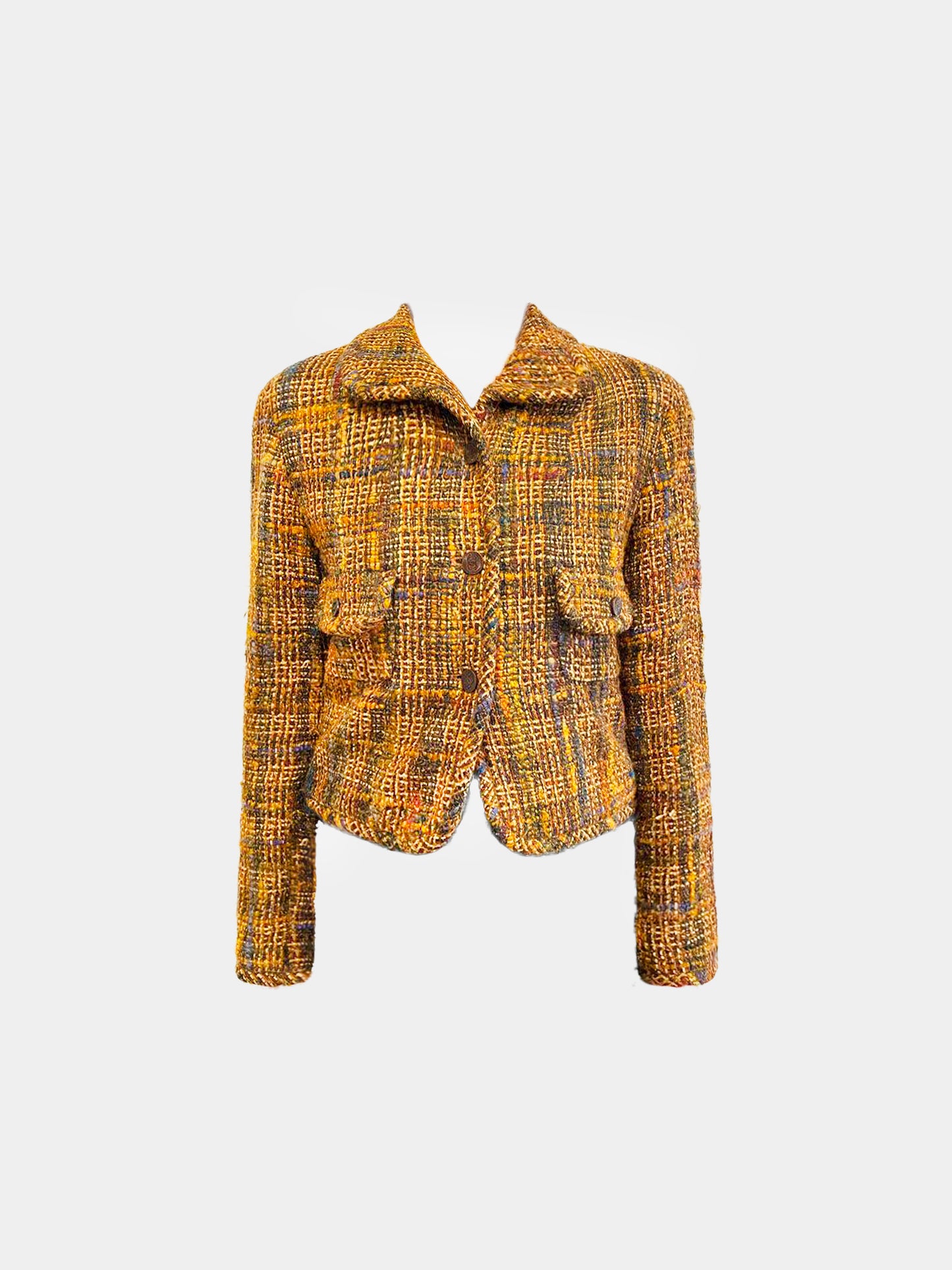 Chanel 1998 Boucle Wool Tweed Jacket