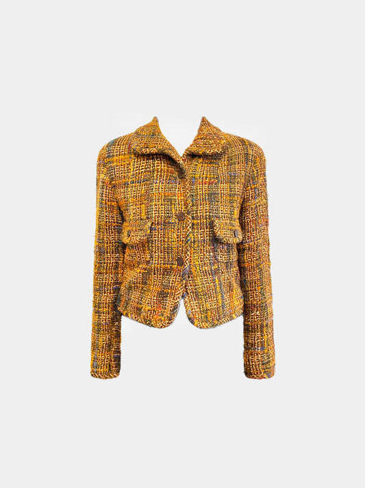 Chanel 1998 Boucle Wool Tweed Jacket