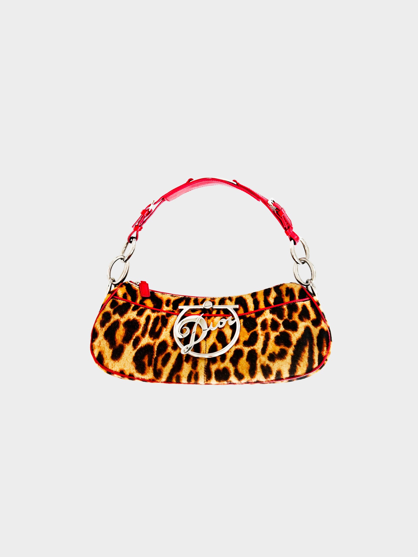 Christian Dior Fall 2004 Leopard Pony Hair Diva Baguette Bag
