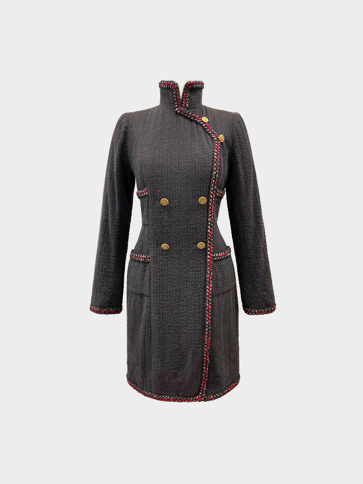 Chanel 2010 Shanghai Grey Tweed Coat Dress