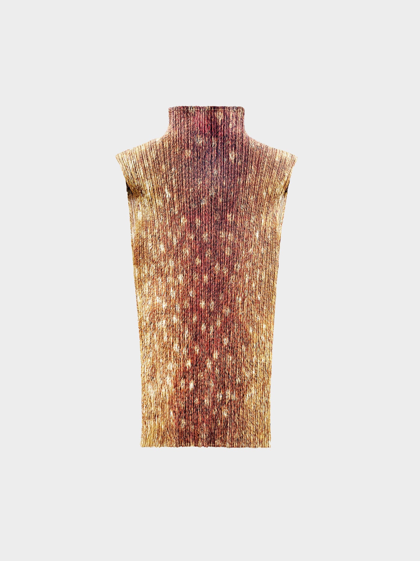 Issey Miyake Pleats Please FW 2003 Rare Brown Deer Print Top