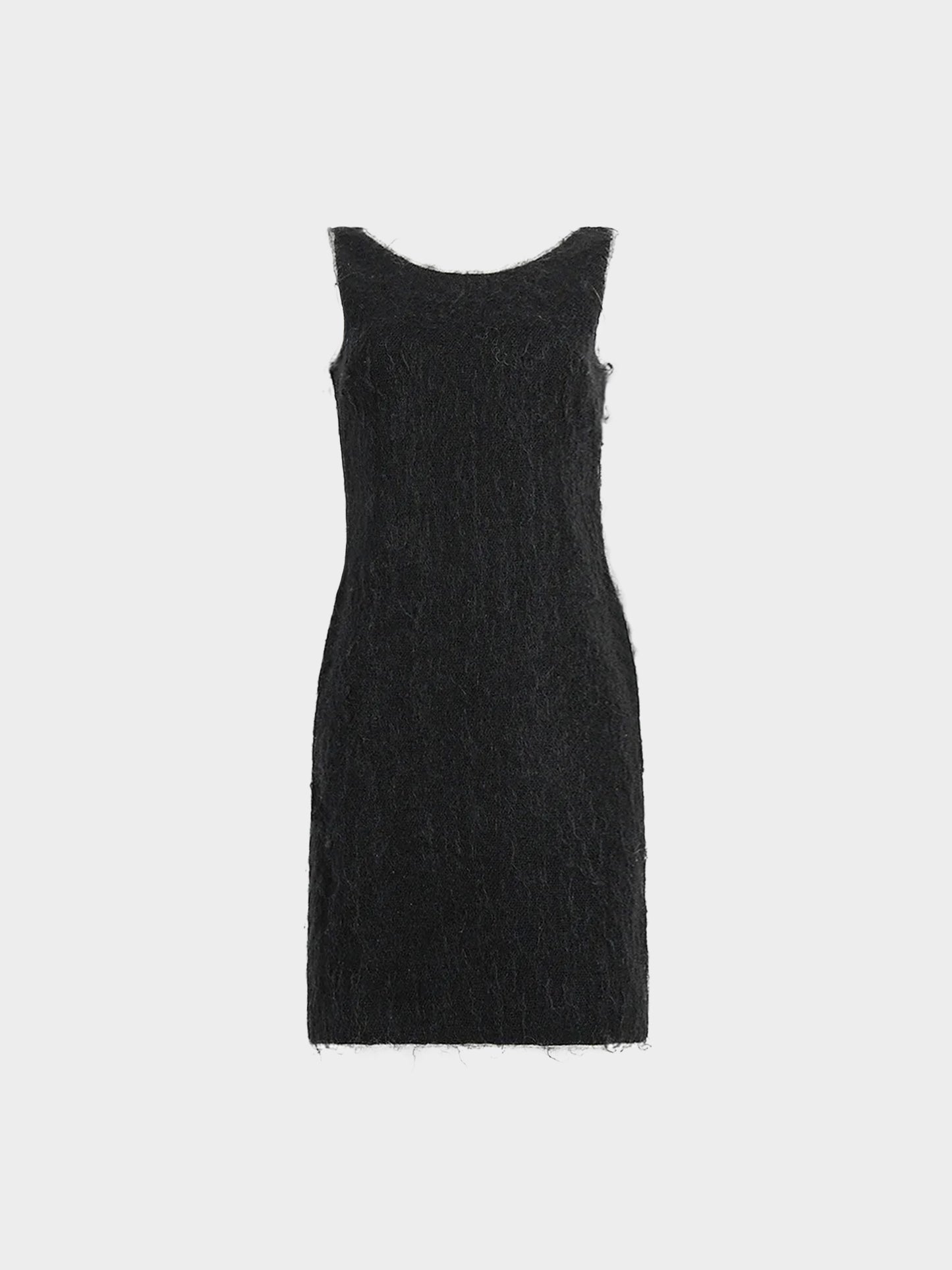 Prada FW 1998 Black Wool-Mohair Shift Dress