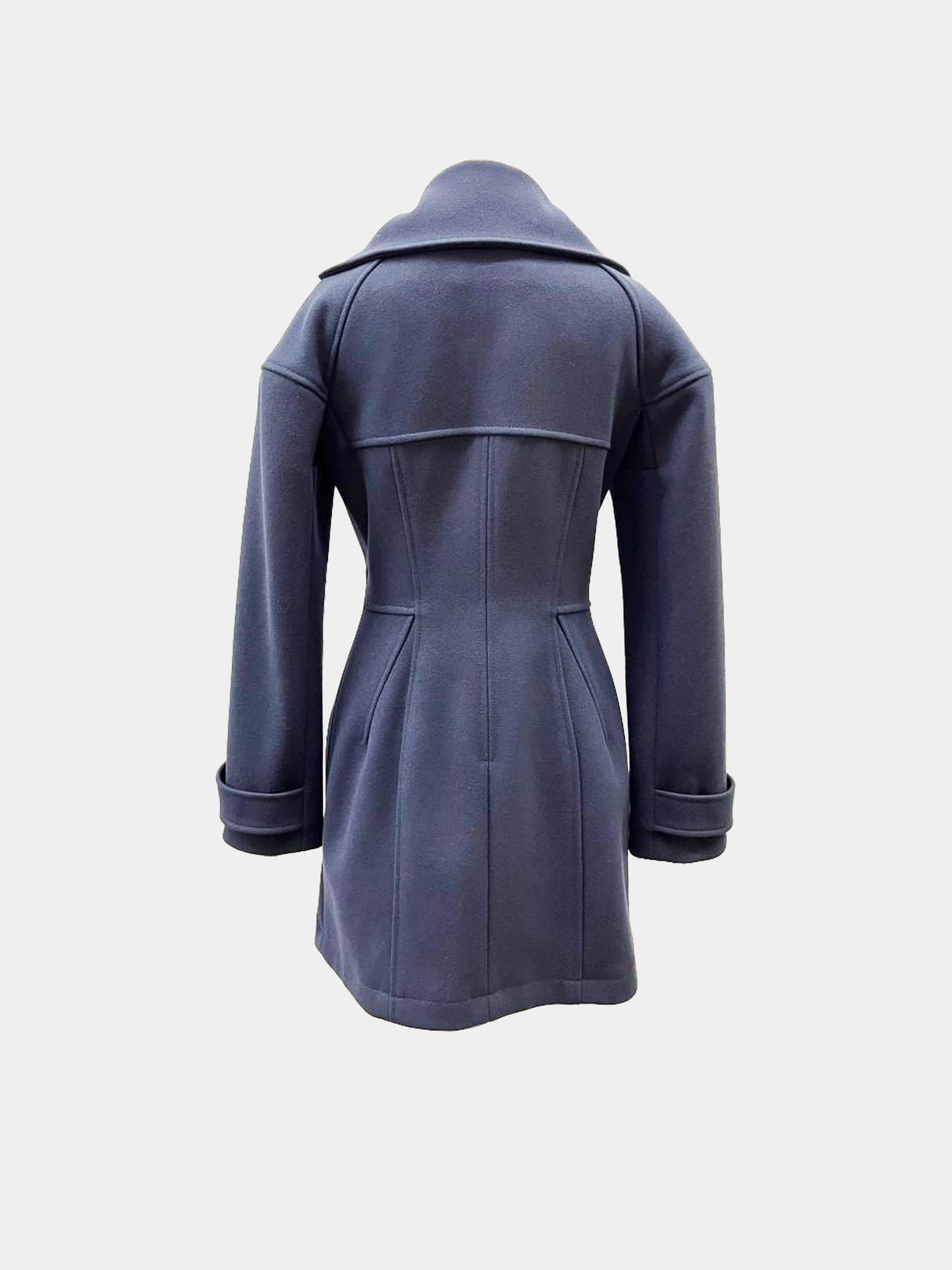 Christian Dior 2010s Navy Wool Tailored Coat
