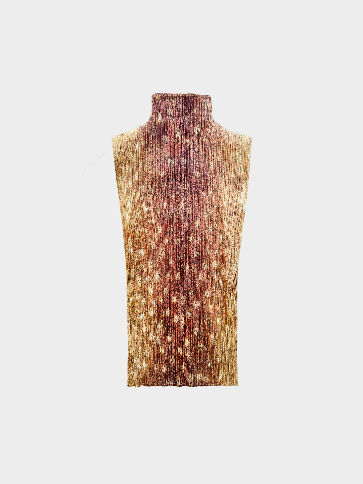 Issey Miyake Pleats Please FW 2003 Rare Brown Deer Print Top