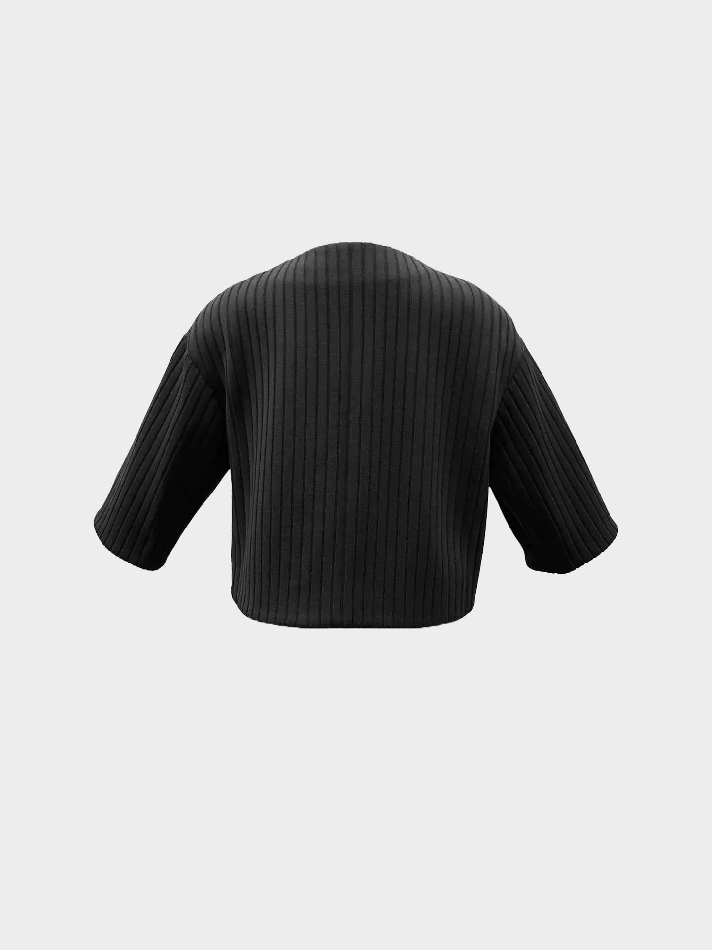 Chanel Cruise 2022 Black Ribbed Crochet Trim Jacket