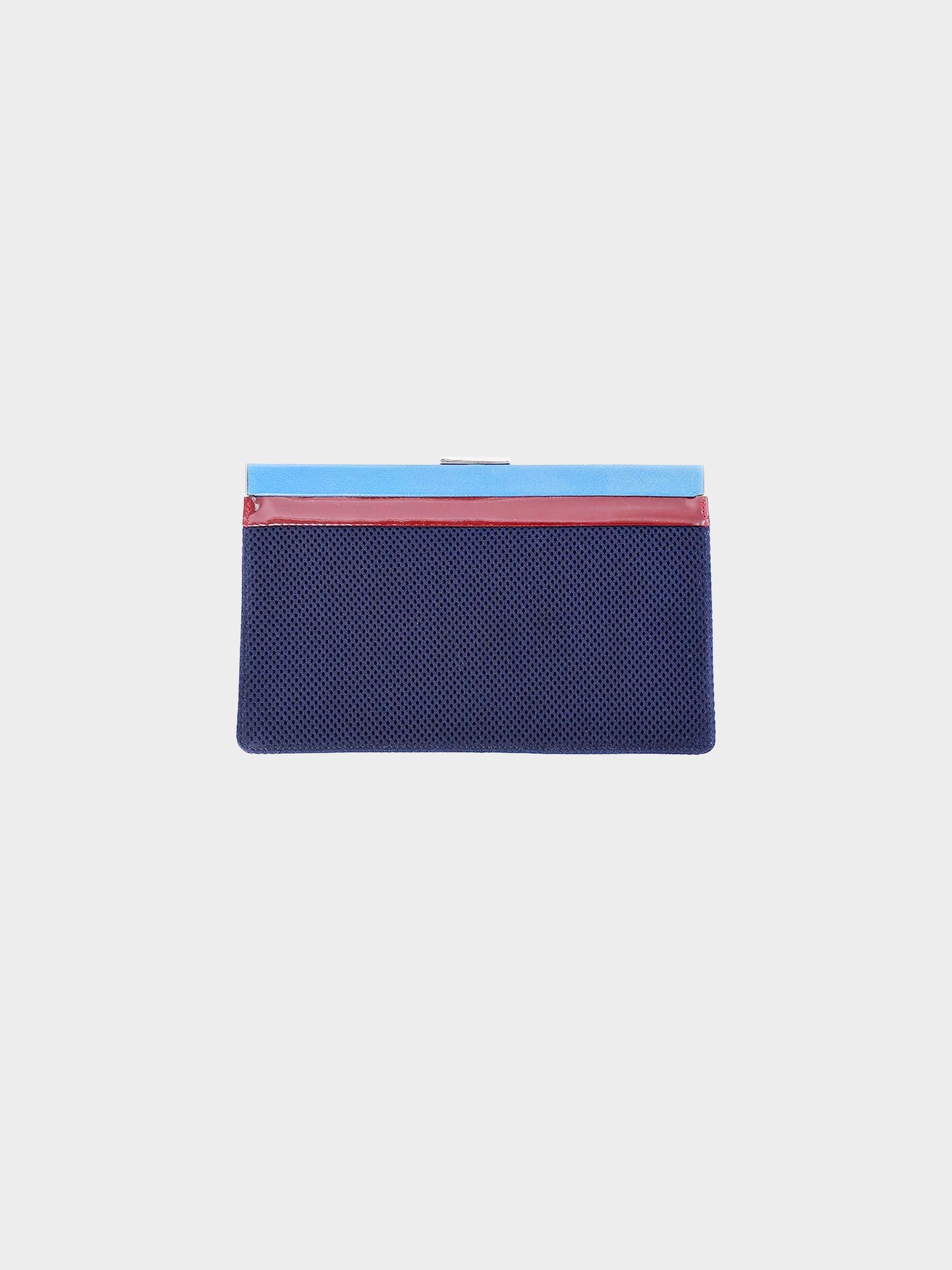 Miu Miu SS 2000 Blue Leather Flat Clutch