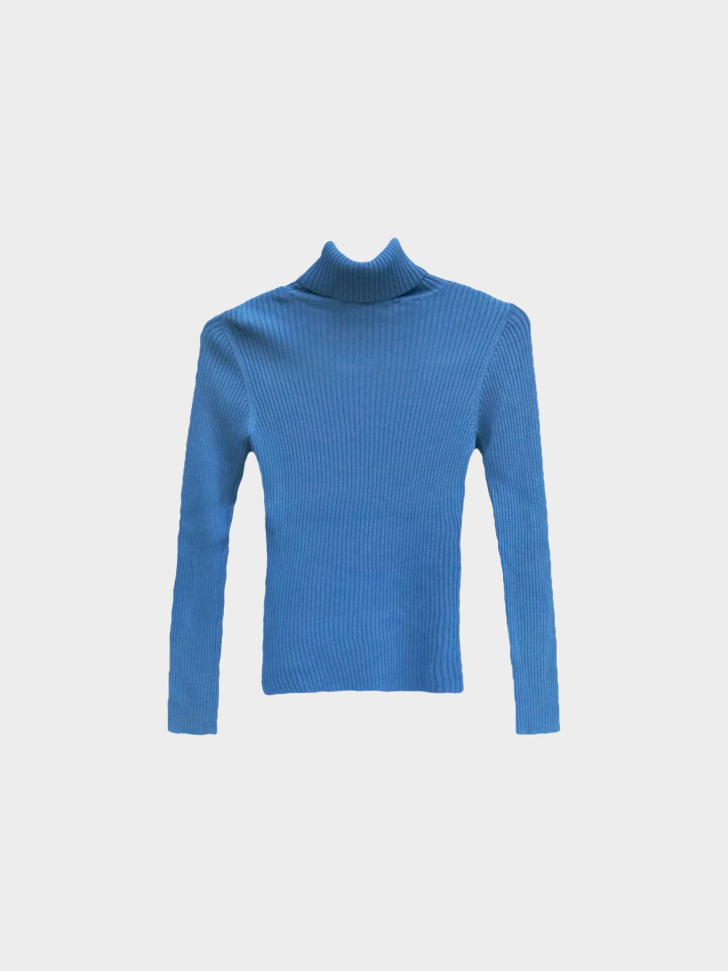 Burberry 2000s Blue Turtle Neck Shirt