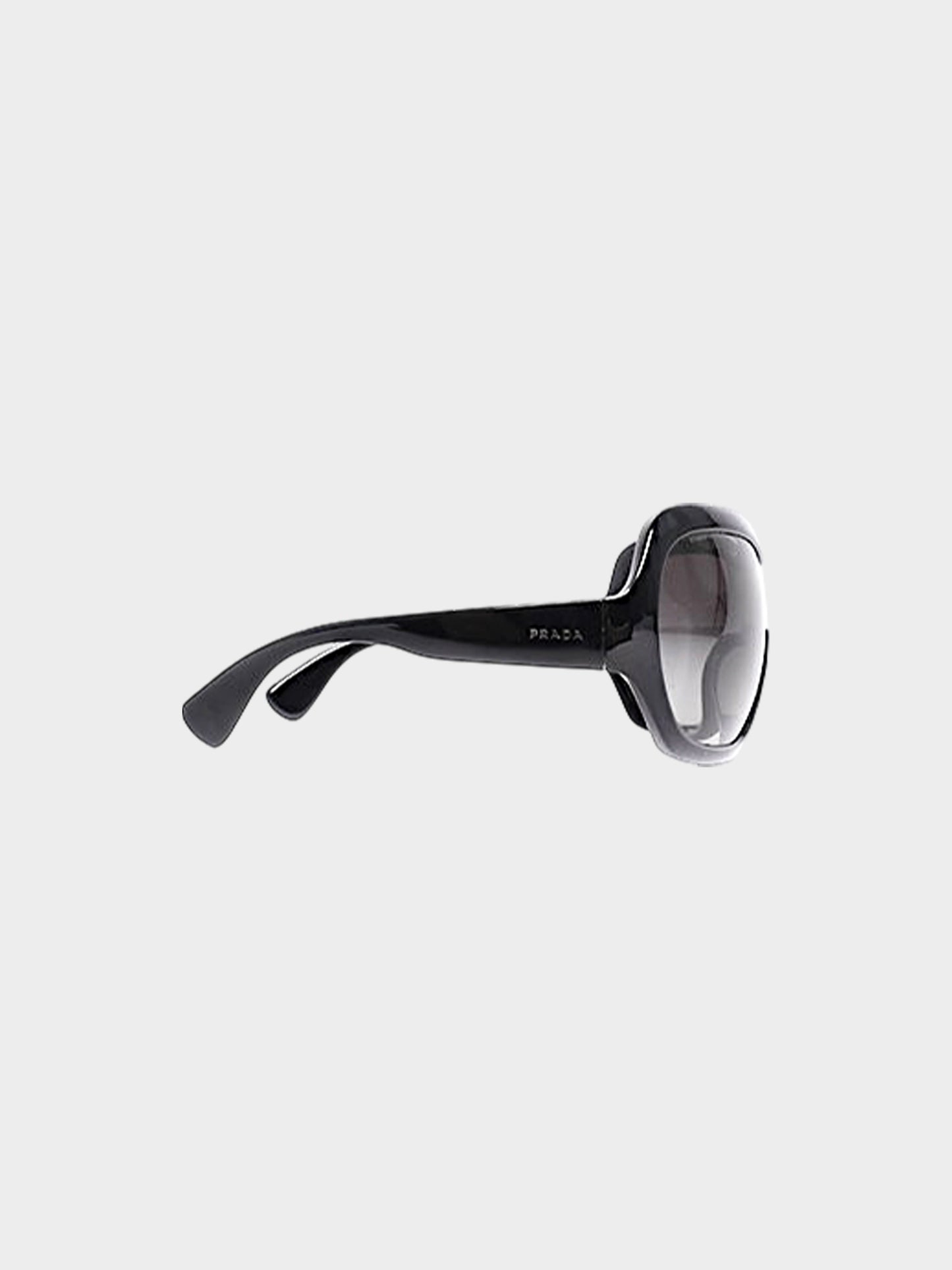 Prada FW 2011 Black Oversized Runway Shield Sunglasses