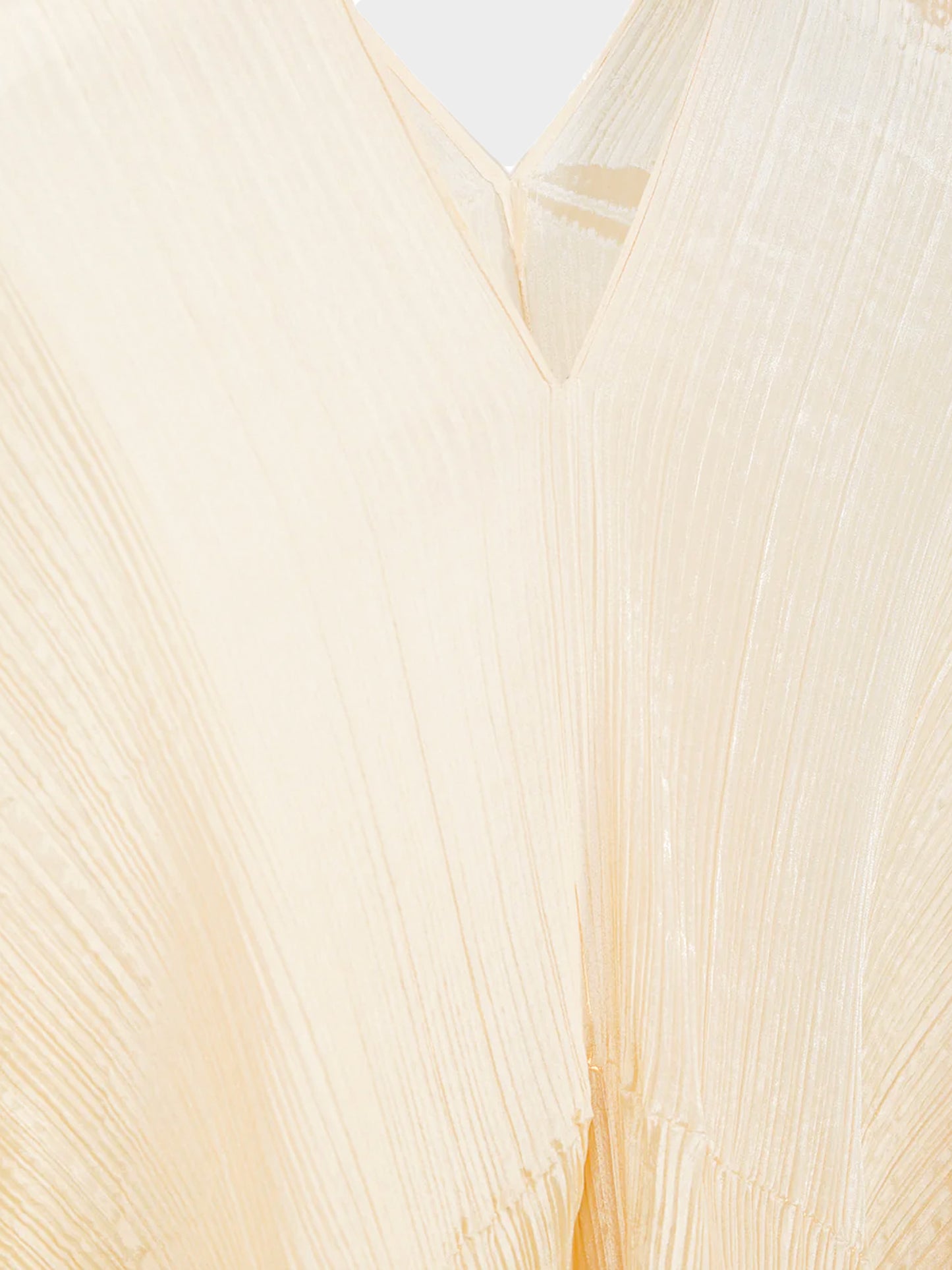Issey Miyake Pleats Please 2000s Beige Madame-T Cape Shawl