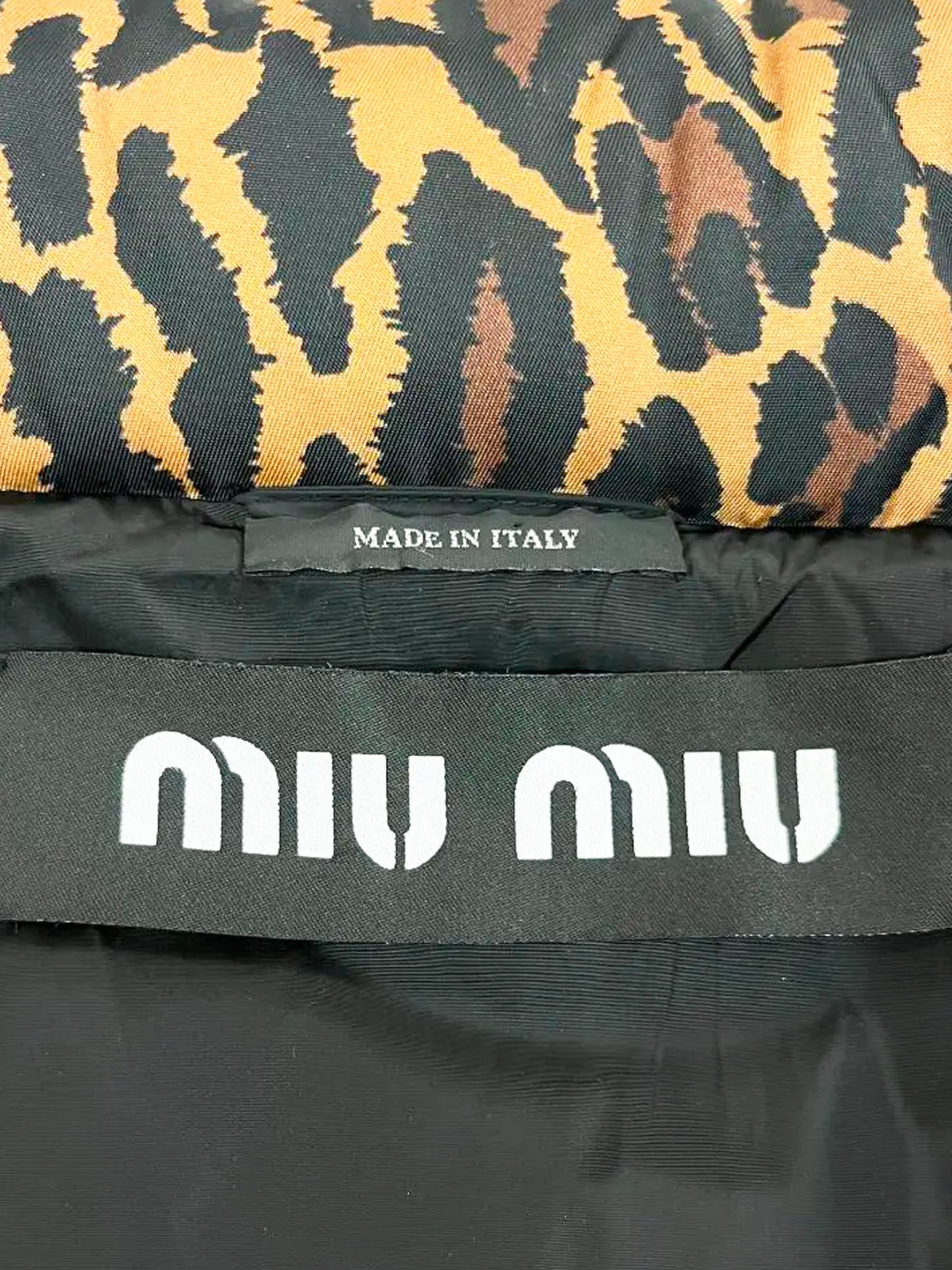 Miu Miu AW 2019 Leopard Print Padded Nylon Jacket
