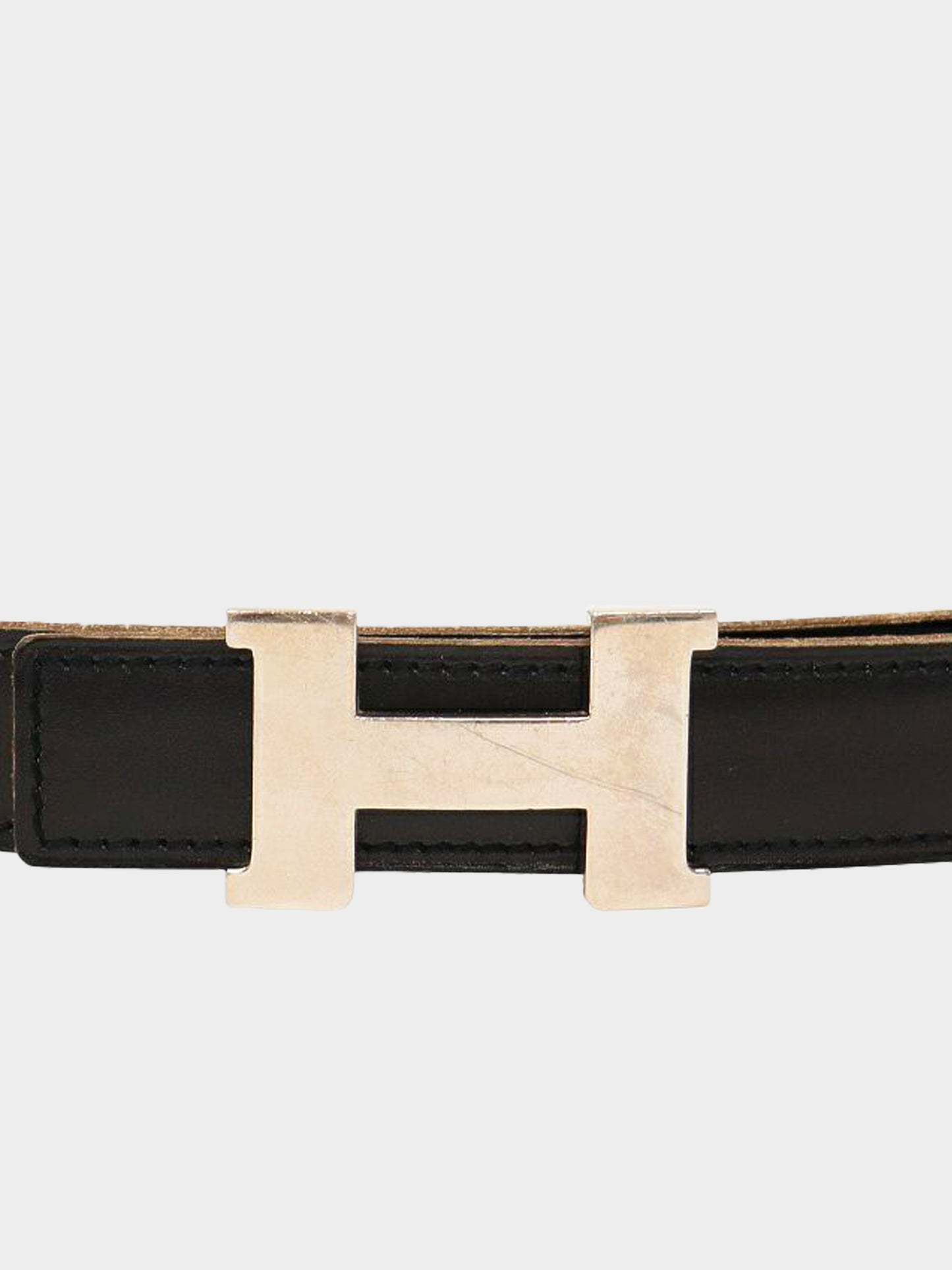 Hermes 2004 Black Leather Mini Constance Belt