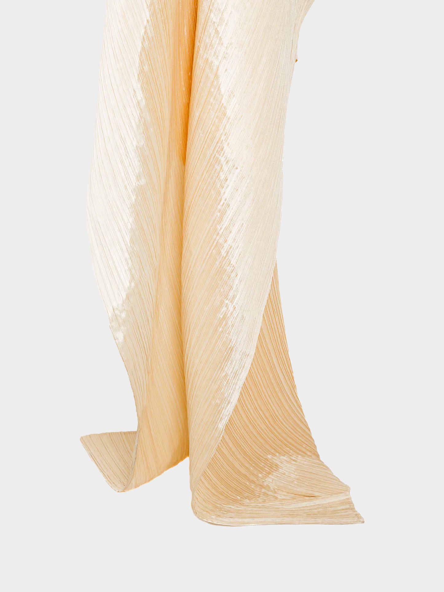 Issey Miyake Pleats Please 2000s Beige Madame-T Cape Shawl