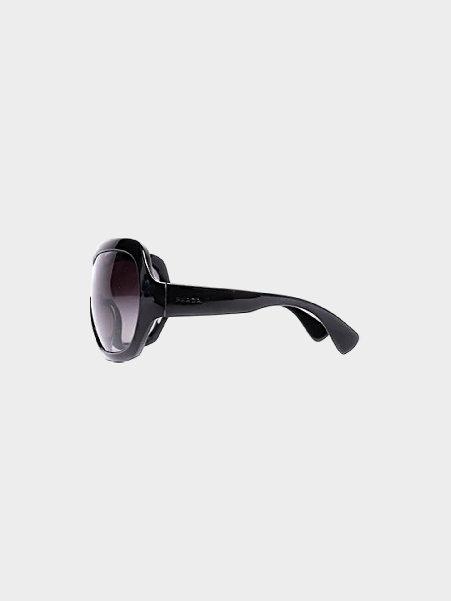 Prada FW 2011 Black Oversized Runway Shield Sunglasses