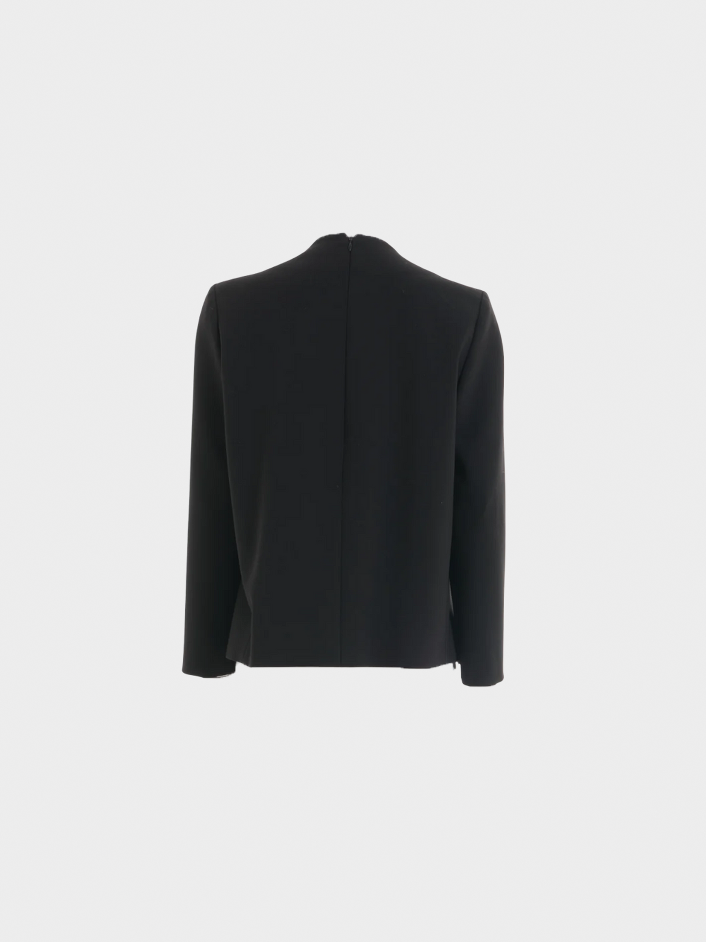 Balenciaga FW 2015 Black Buckle Draped Top