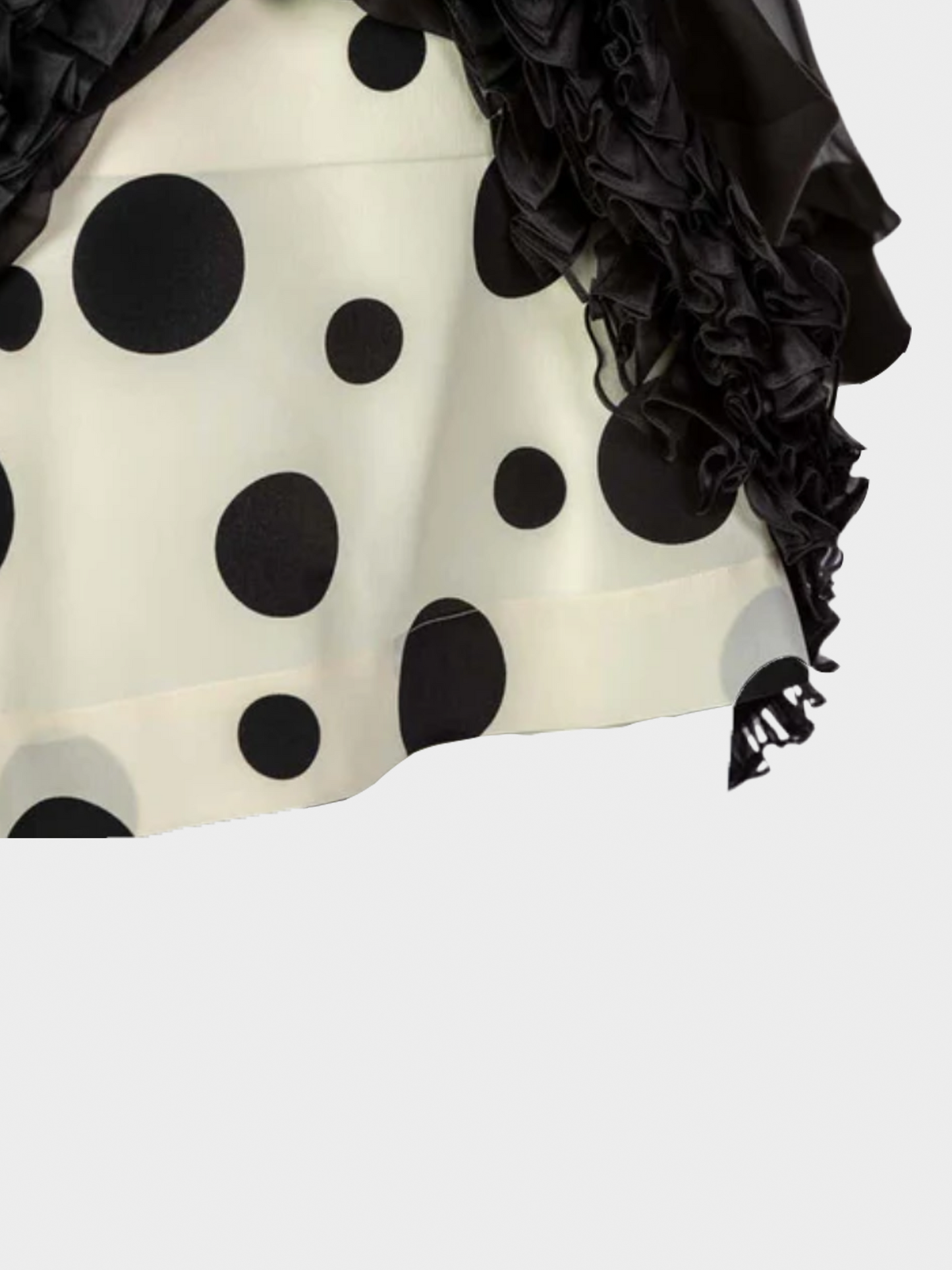 Balenciaga 1990s Black Polka Dot Silk Mini Dress
