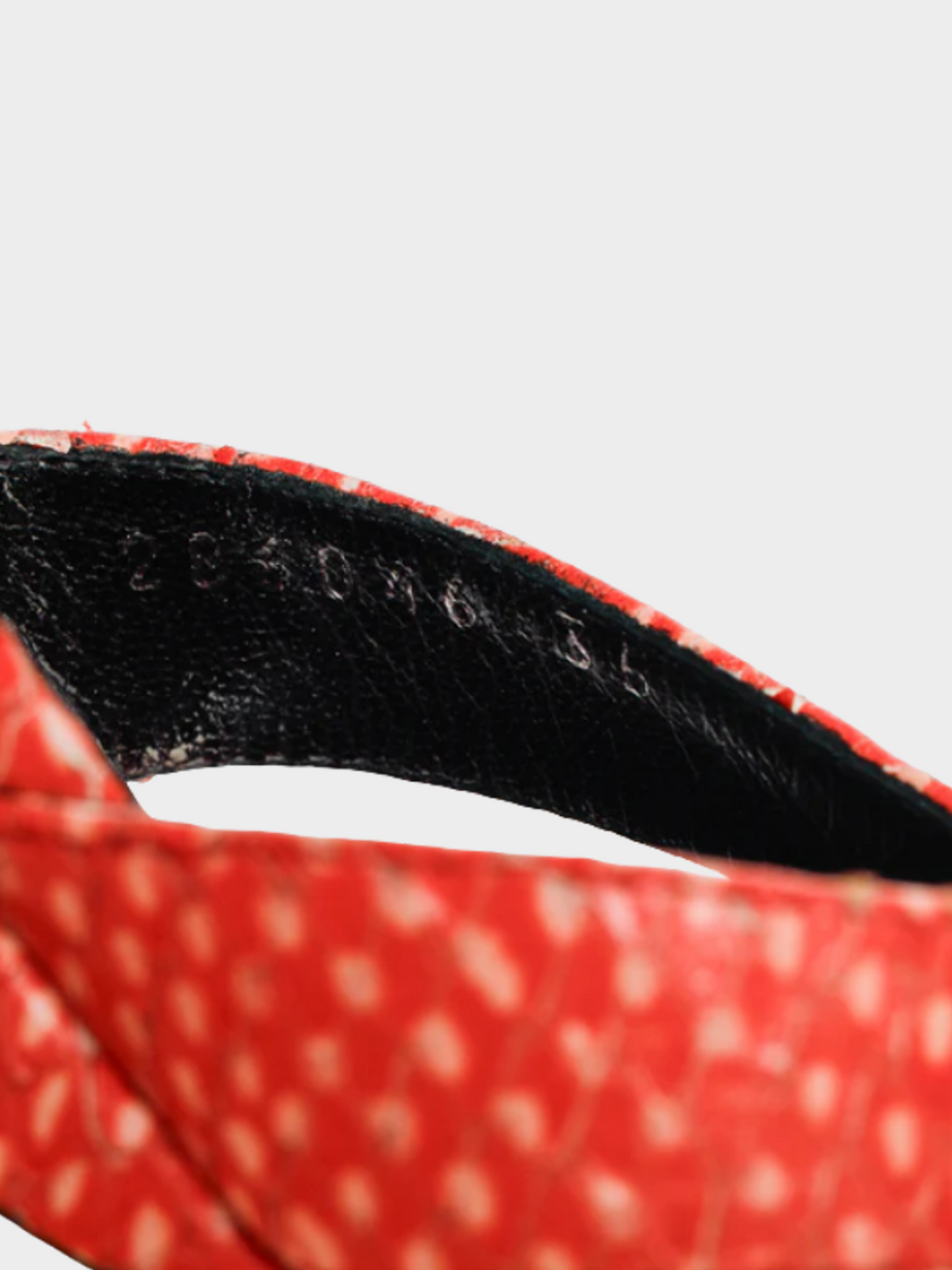 Balenciaga 2000s Orange Snakeskin-Embossed Studded Wedge Sandals