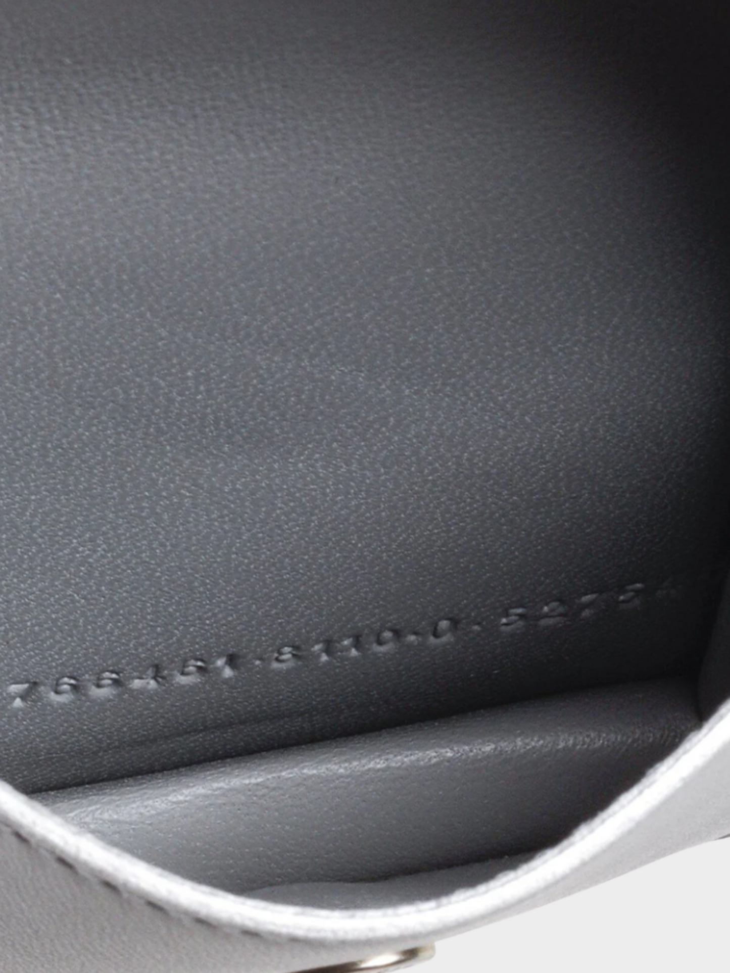 Balenciaga 2020s Silver Crush Metallized Quilted Wallet