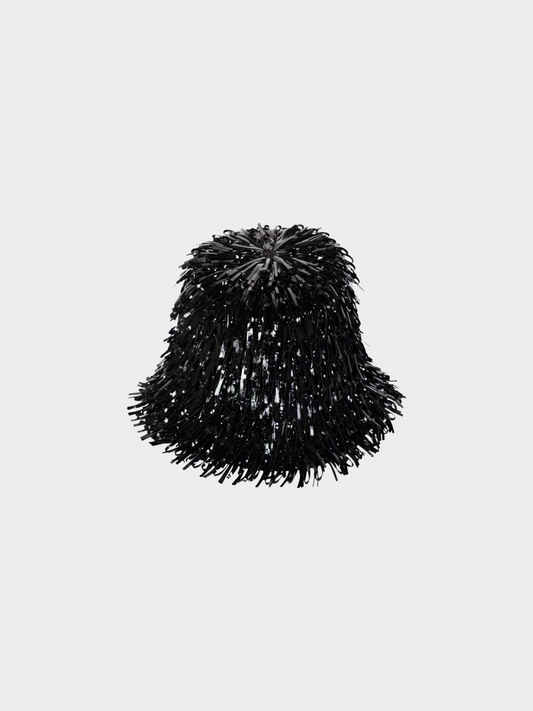 Balenciaga Resort 2014 Black Faux Patent Leather Hat