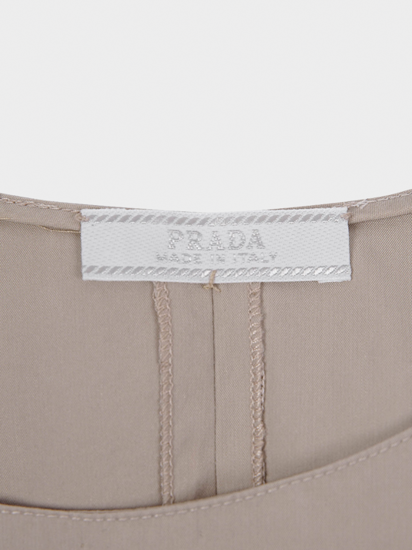 Prada SS 1999 Beige Pleated Midi Dress
