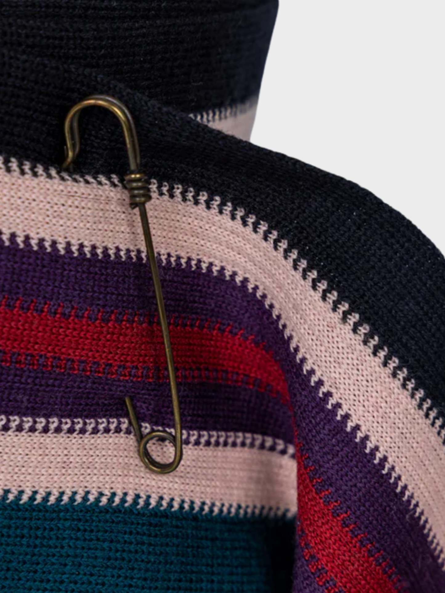 Missoni FW 2005 Multicolour Knit Obi Belt with Leather Trim