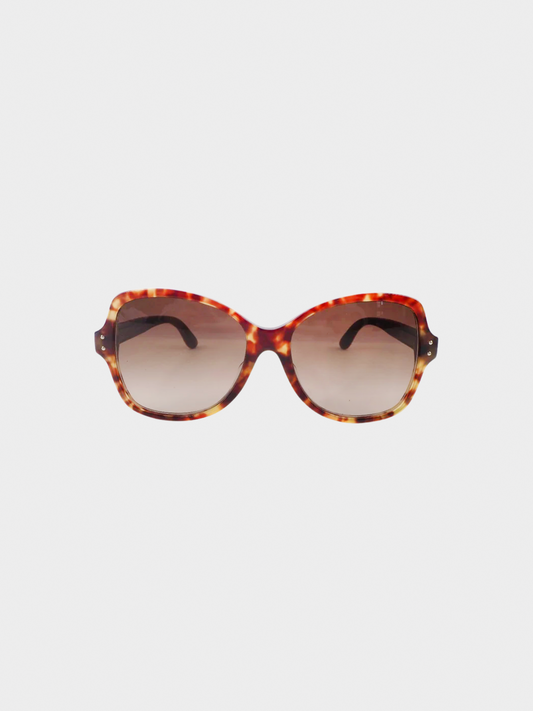 Bottega Veneta 2000s Brown Tortoiseshell Sunglasses