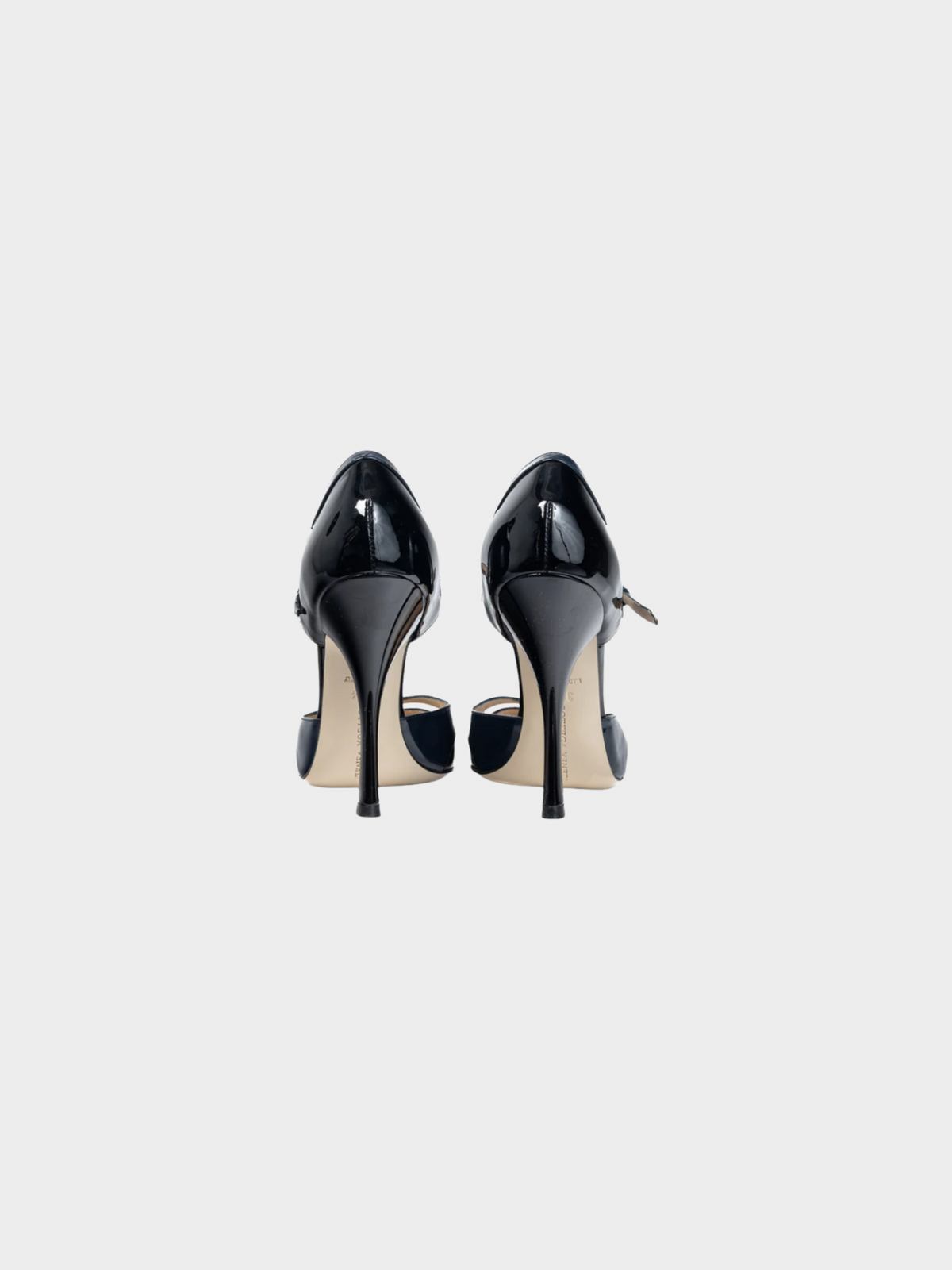 Bottega Veneta AW 2012 Runway Vernice Black & Blue Patent-Leather Mary-Jane Heels