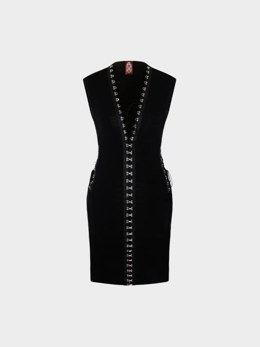 John Galliano SS 2003 Hook-and-Eye Mesh Dress
