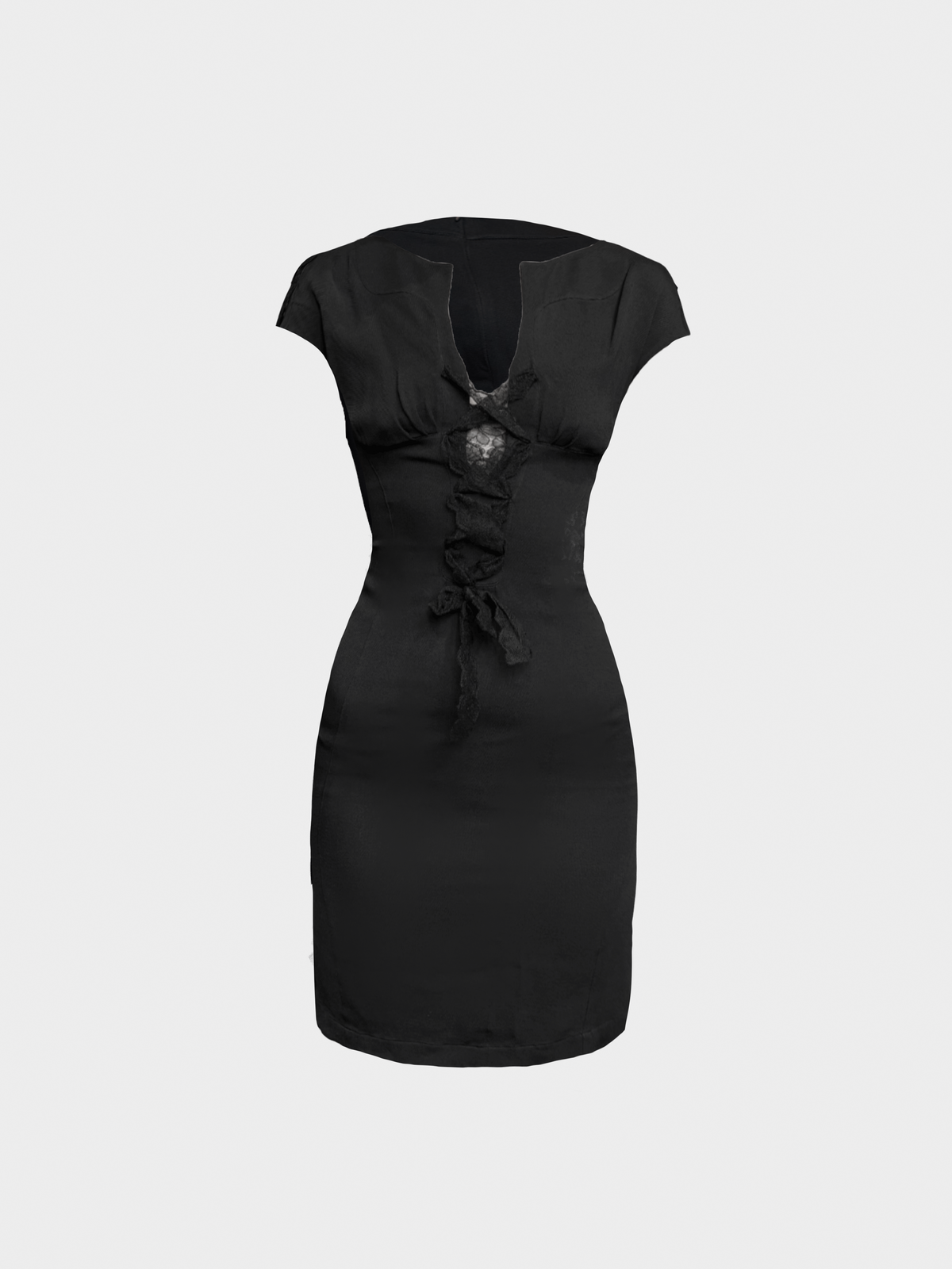 Thierry Mugler 1990s Black Lace Bodycon Dress