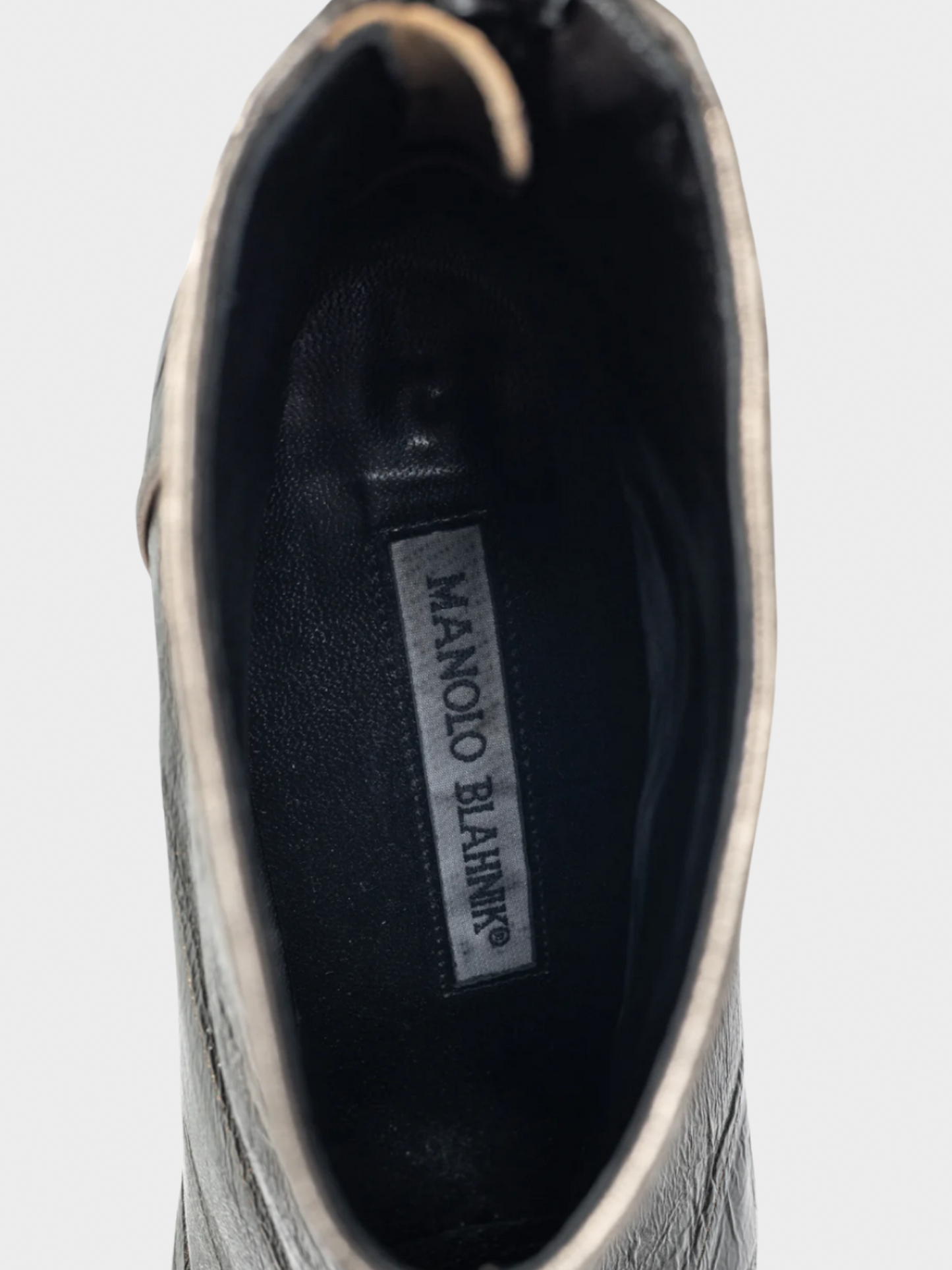 Manolo Blahnik 2000s Brown Eelskin Pointed-Toe Booties