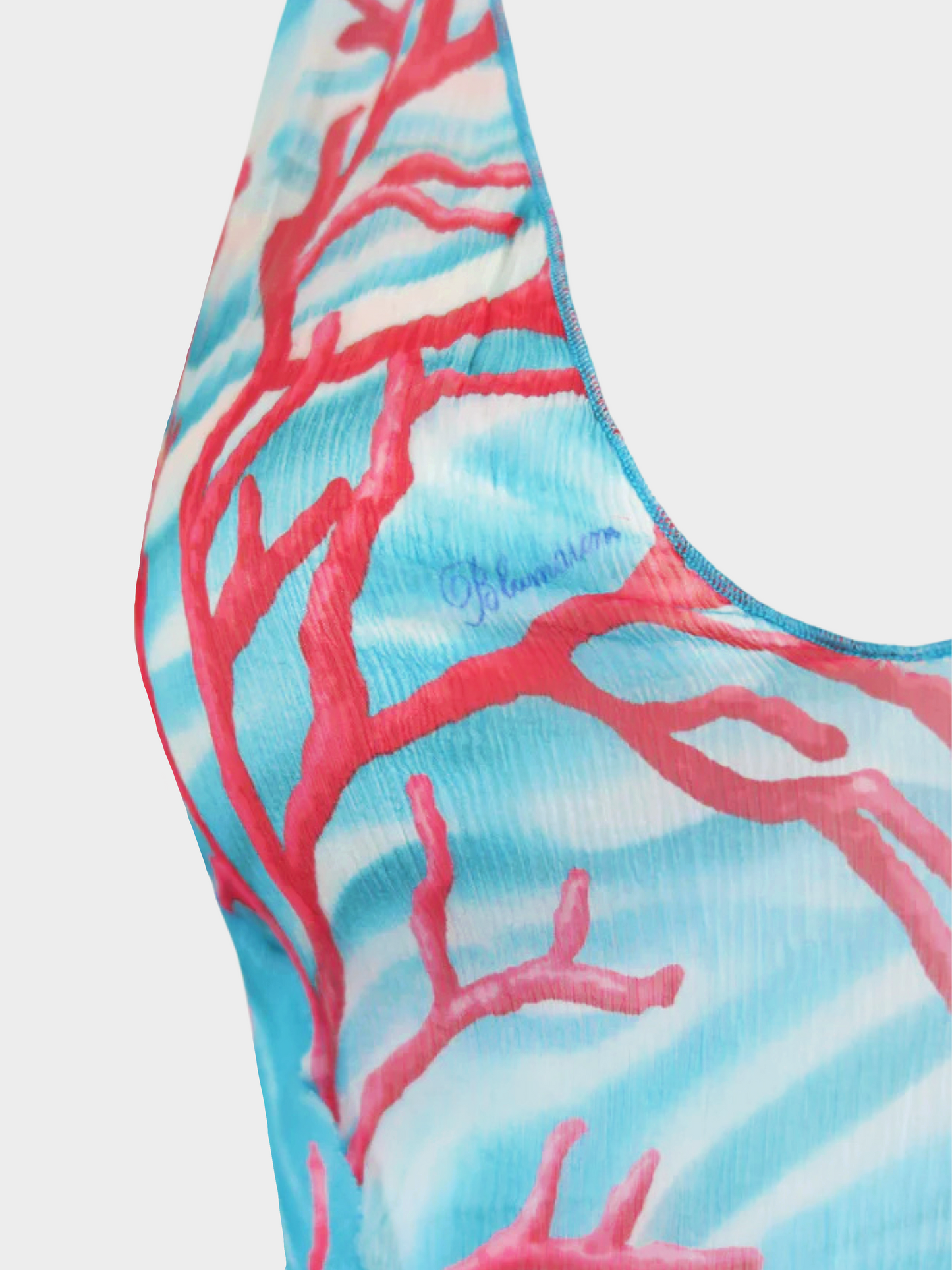 Blumarine 2000s Multicolor Sea Life Printed Maxi Dress