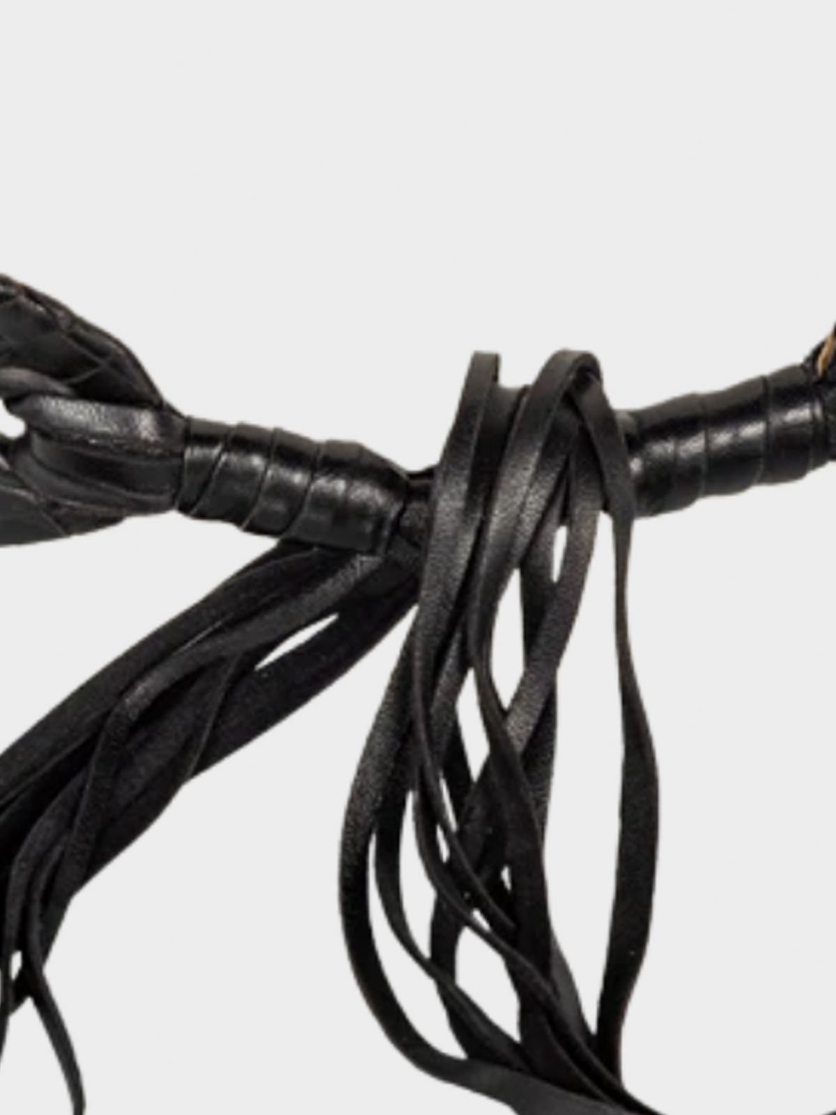 Bottega Veneta 1990s Black Intrecciato Leather Fringe Belt