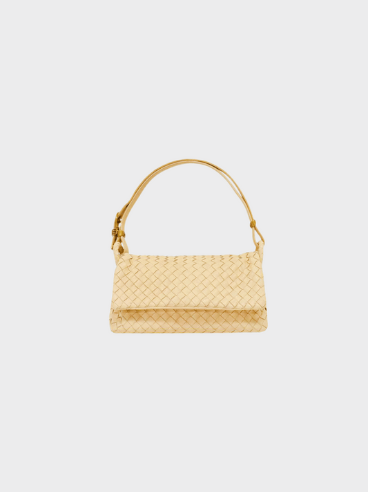 Bottega Veneta 2010s Beige Intrecciato One-Shoulder Bag