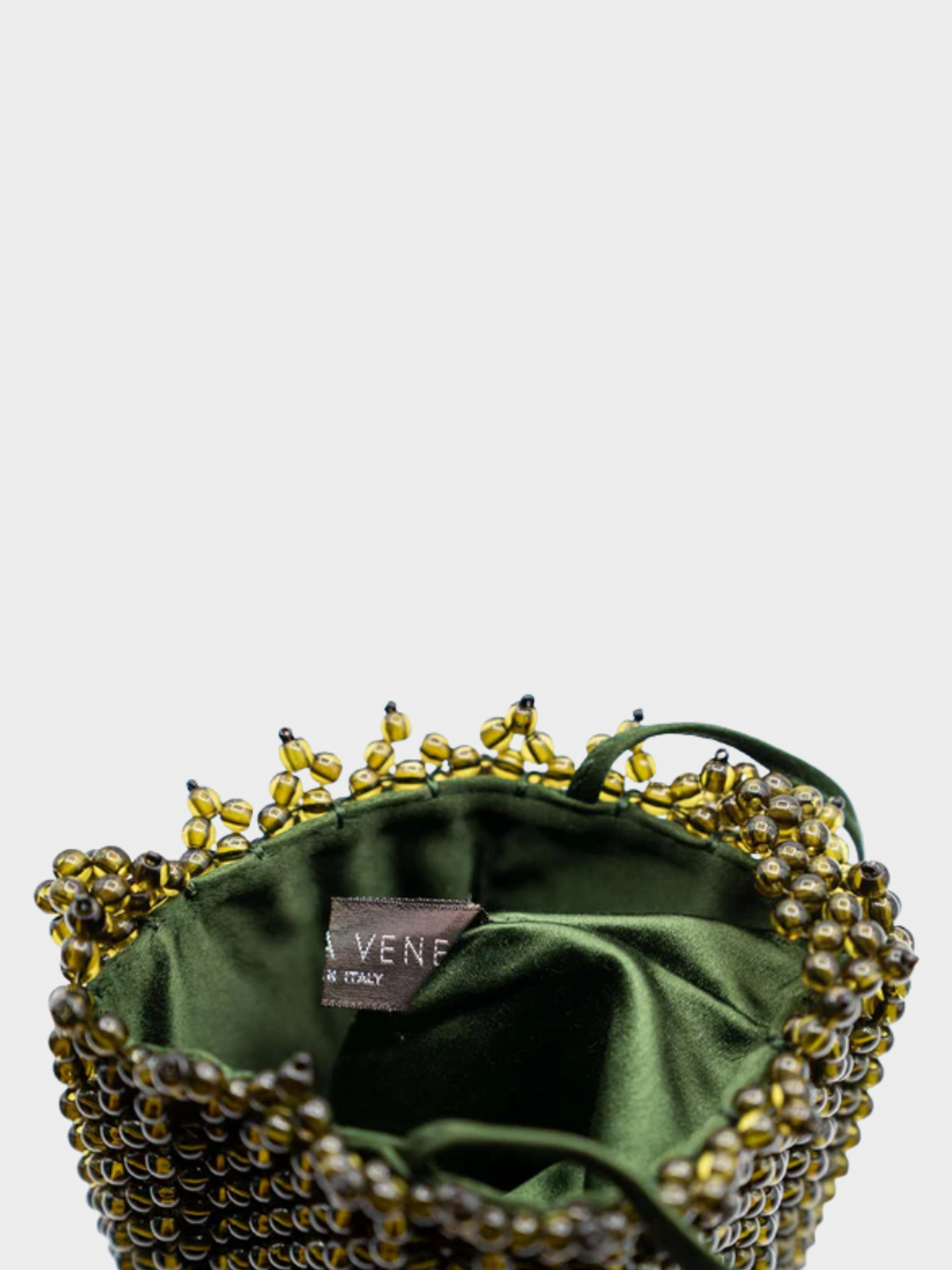 Bottega Veneta 1980s Green Beaded Mini Bag