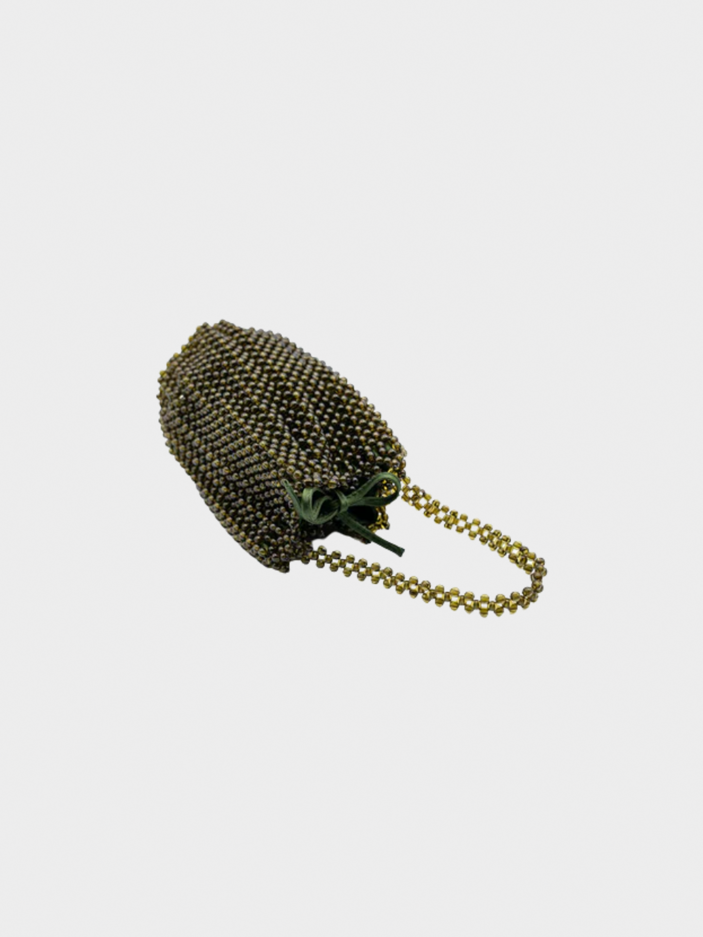 Bottega Veneta 1980s Green Beaded Mini Bag
