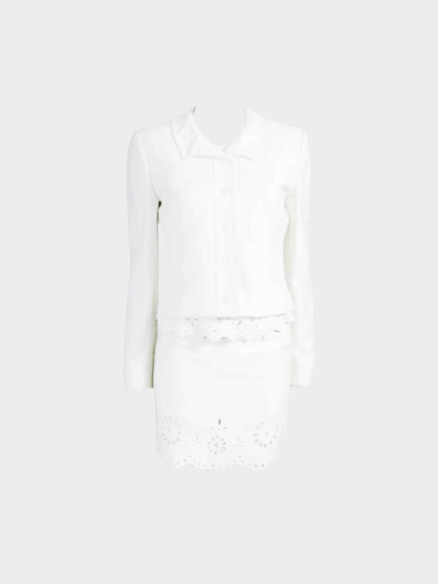 Valentino 2000s White Bridal Three Piece Set