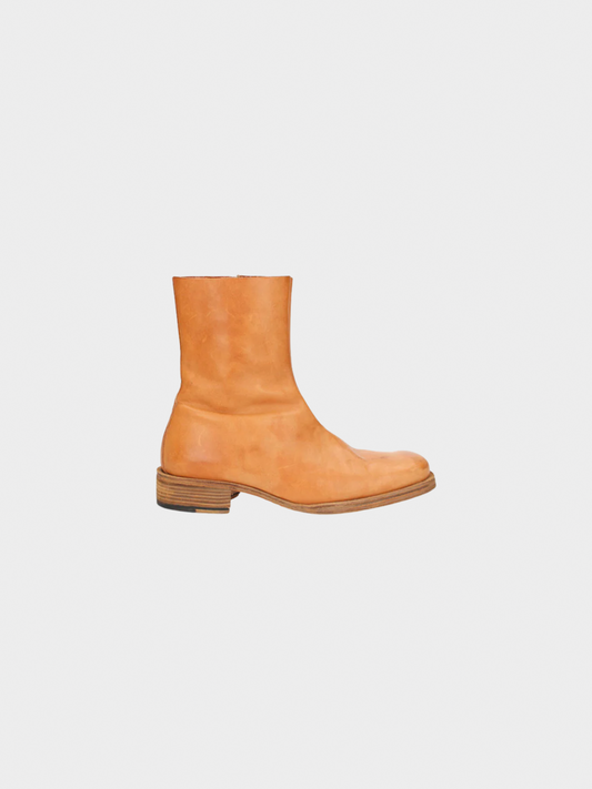 Maison Martin Margiela SS 2002 Brown Leather Ankle-Boots
