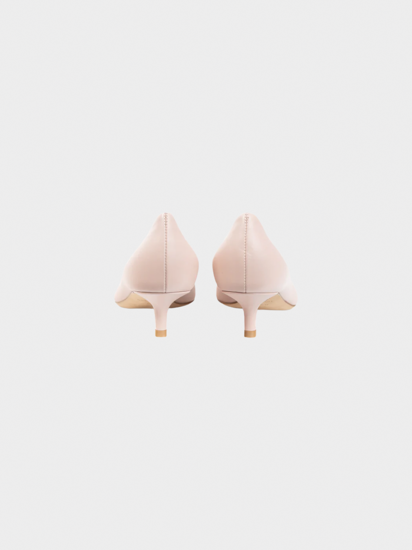Burberry 2020s Ezra 40 Pink Leather TB-Monogram Pointed-Toe Pumps